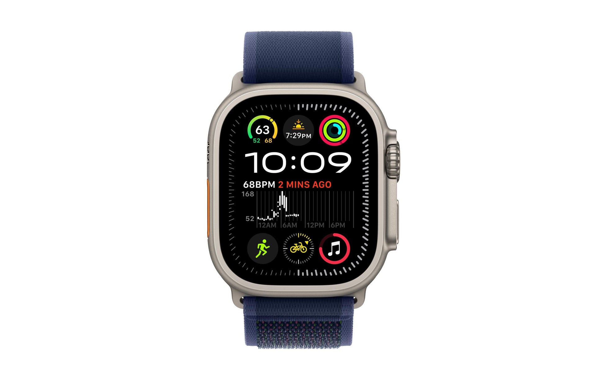 Apple Watch Ultra 2 (2024) – Smartwatch – 44 mm, LTE, OLED, Saphirglas, 100 m, Natürliches Titan