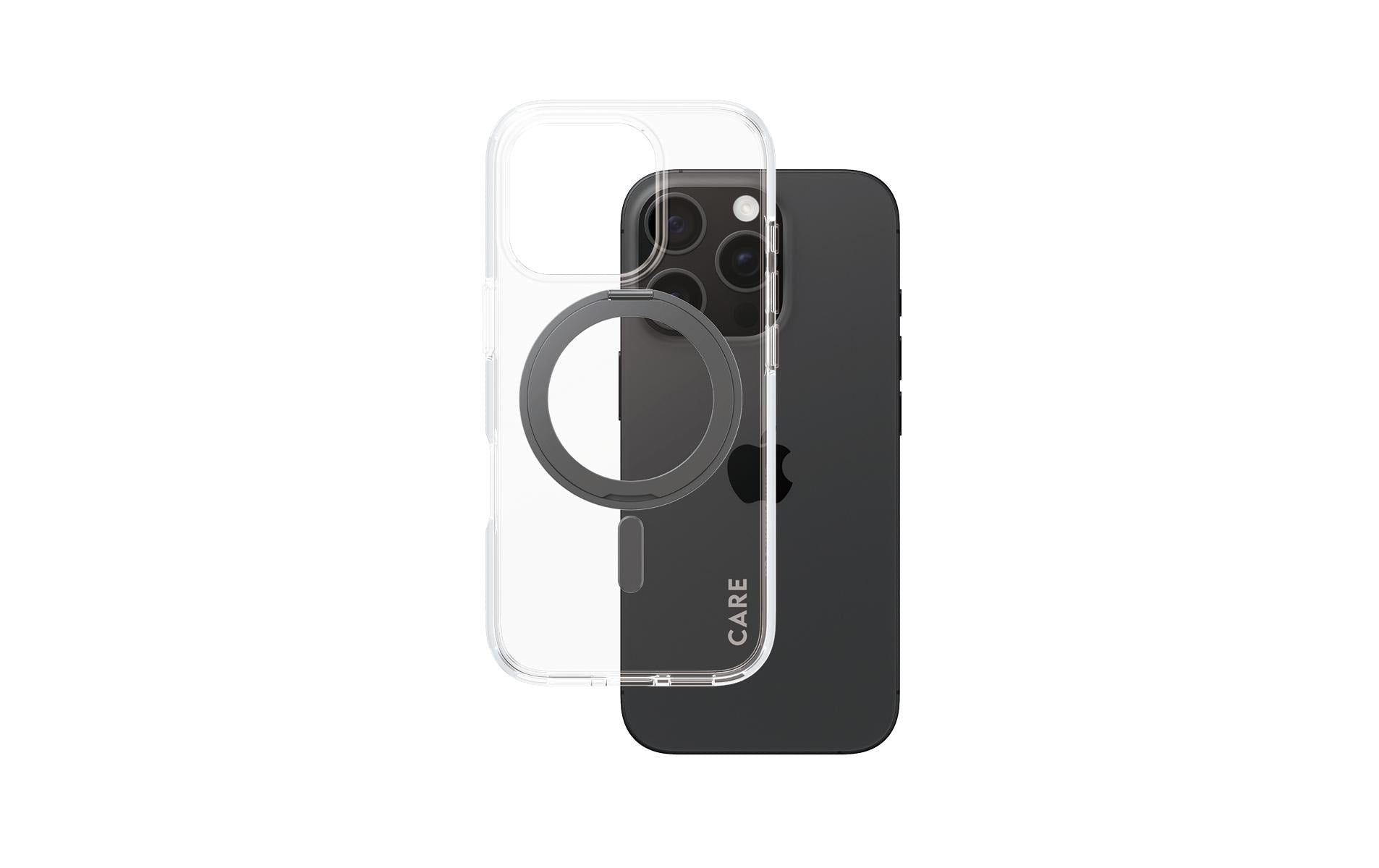 PanzerGlass CARE Feature Backcover – für Apple iPhone 16 Pro, Schwarz, bis 4,8 m sturzsicher