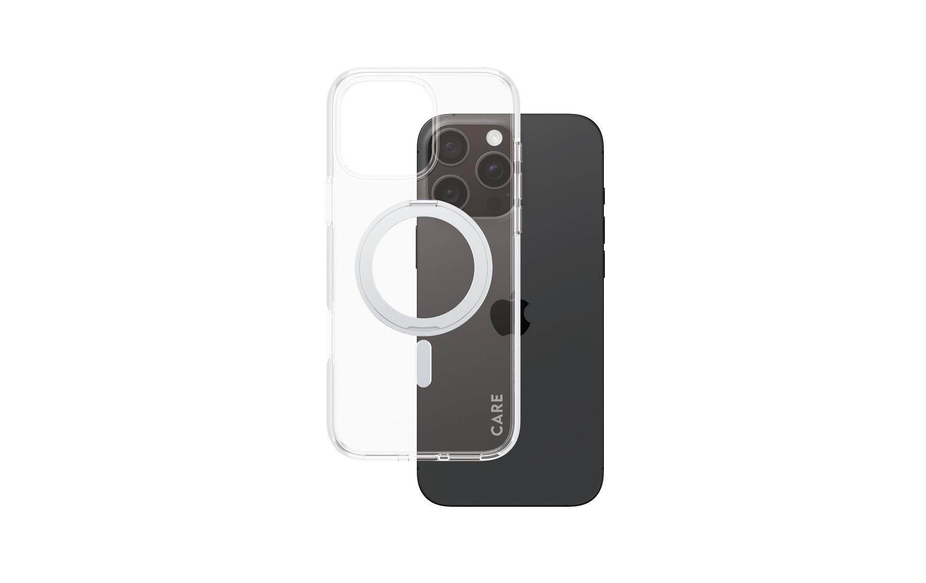 PanzerGlass Backcover – für Apple iPhone 16 Pro Max – transparent/silber – MagSafe-kompatibel, mit Kickstand