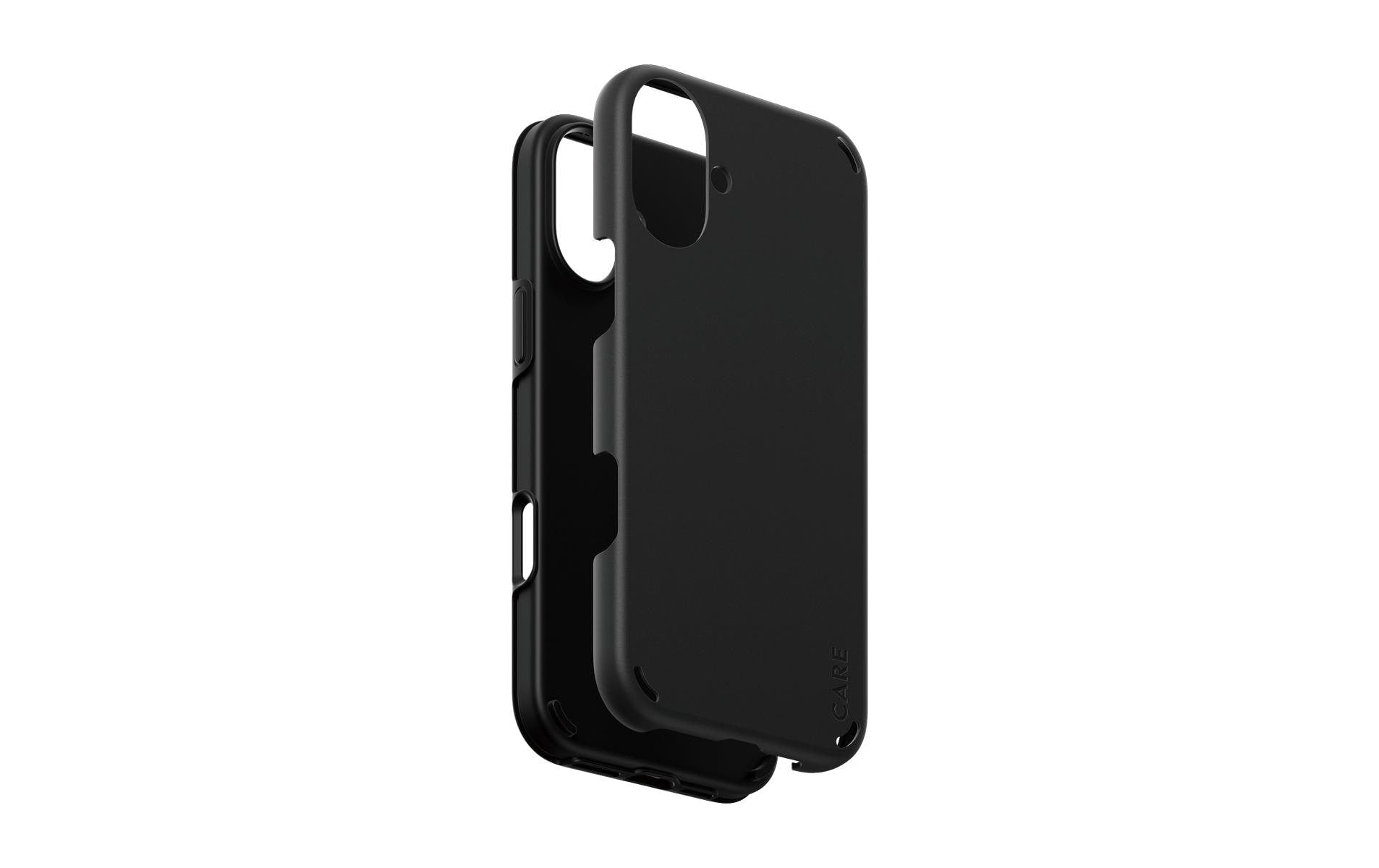 PanzerGlass CARE Backcover – für Apple iPhone 16 Plus, Recycling-Kunststoff, schwarz, bis 4,8 m sturzsicher