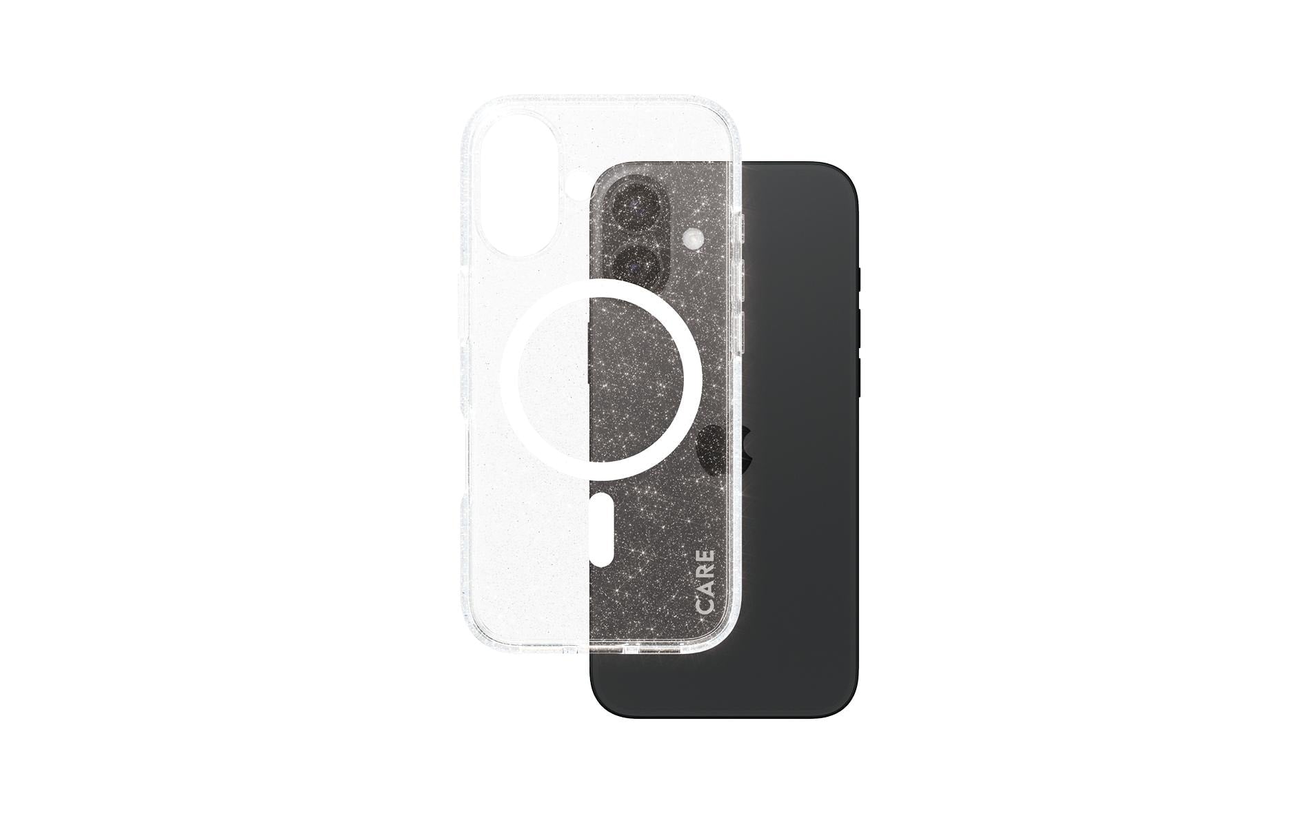 PanzerGlass CARE – Backcover Flagship Star Lit – für Apple iPhone 16 – weiss – MagSafe kompatibel