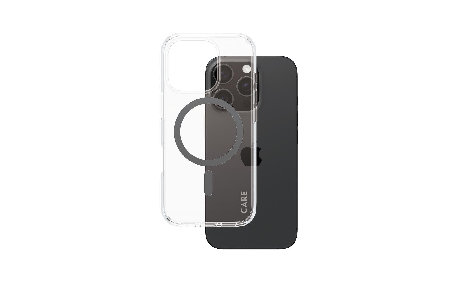 PanzerGlass Backcover CARE Flagship – für Apple iPhone 16 Pro – schwarz – MagSafe-kompatibel, stossgeschützt