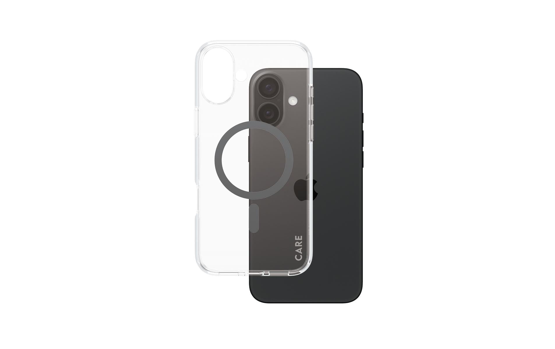 PanzerGlass CARE Flagship Backcover – für Apple iPhone 16 Plus, schwarz, bis 4,8 m sturzsicher