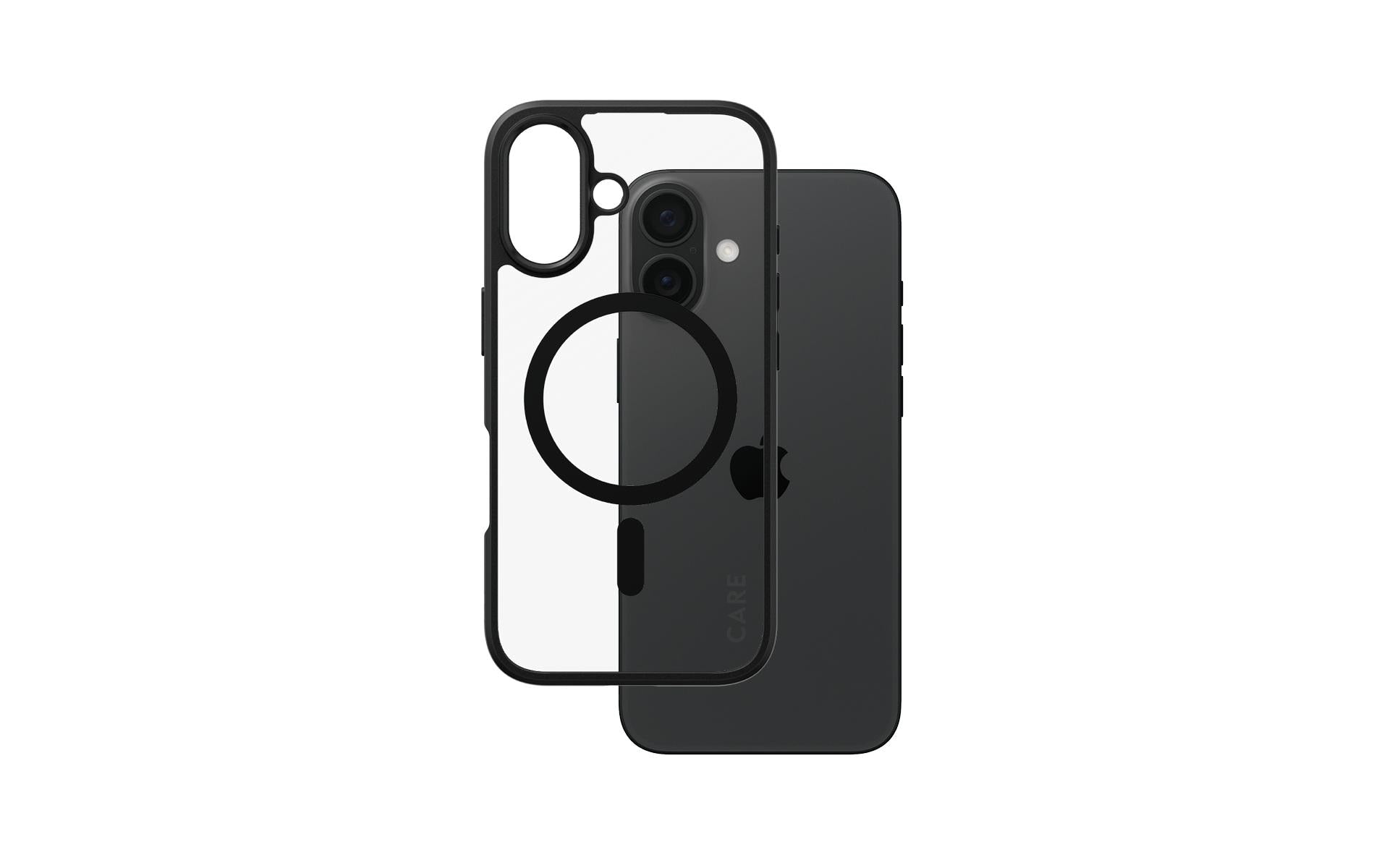 PanzerGlass Backcover Flagship – für Apple iPhone 16 – transparent/schwarz – MagSafe-kompatibel