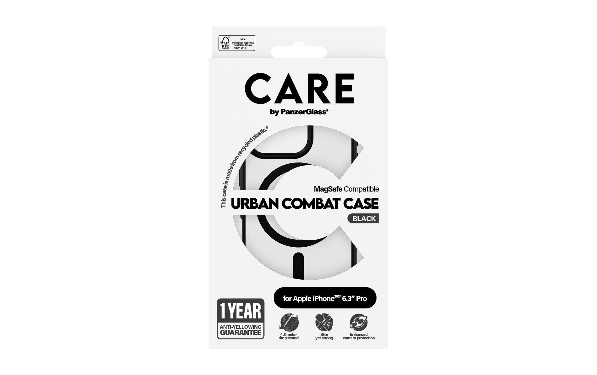 PanzerGlass CARE Flagship Backcover – für Apple iPhone 16 Pro, bis 4,8 m sturzsicher