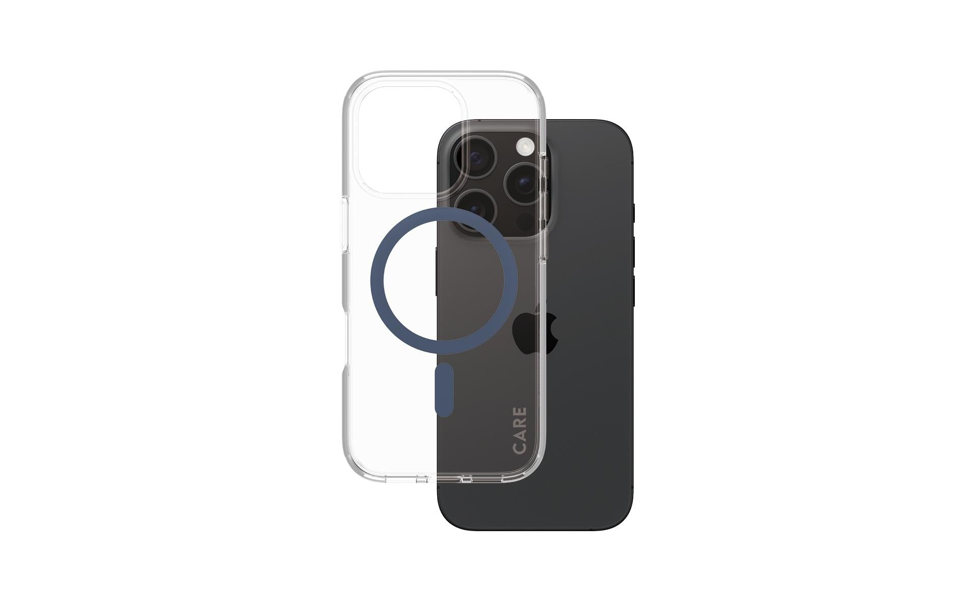 PanzerGlass CARE Backcover – für Apple iPhone 16 Pro, Recycling-Kunststoff, blau, bis 4,8 m sturzsicher