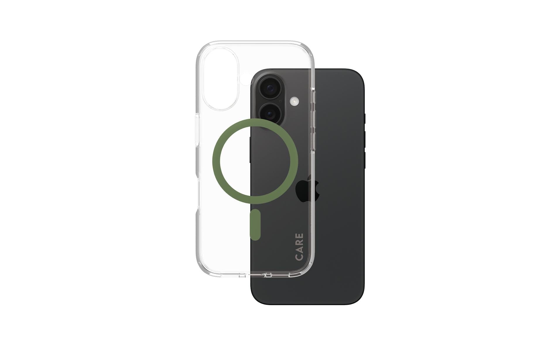 PanzerGlass Backcover CARE Flagship – für Apple iPhone 16 – grün – MagSafe-kompatibel