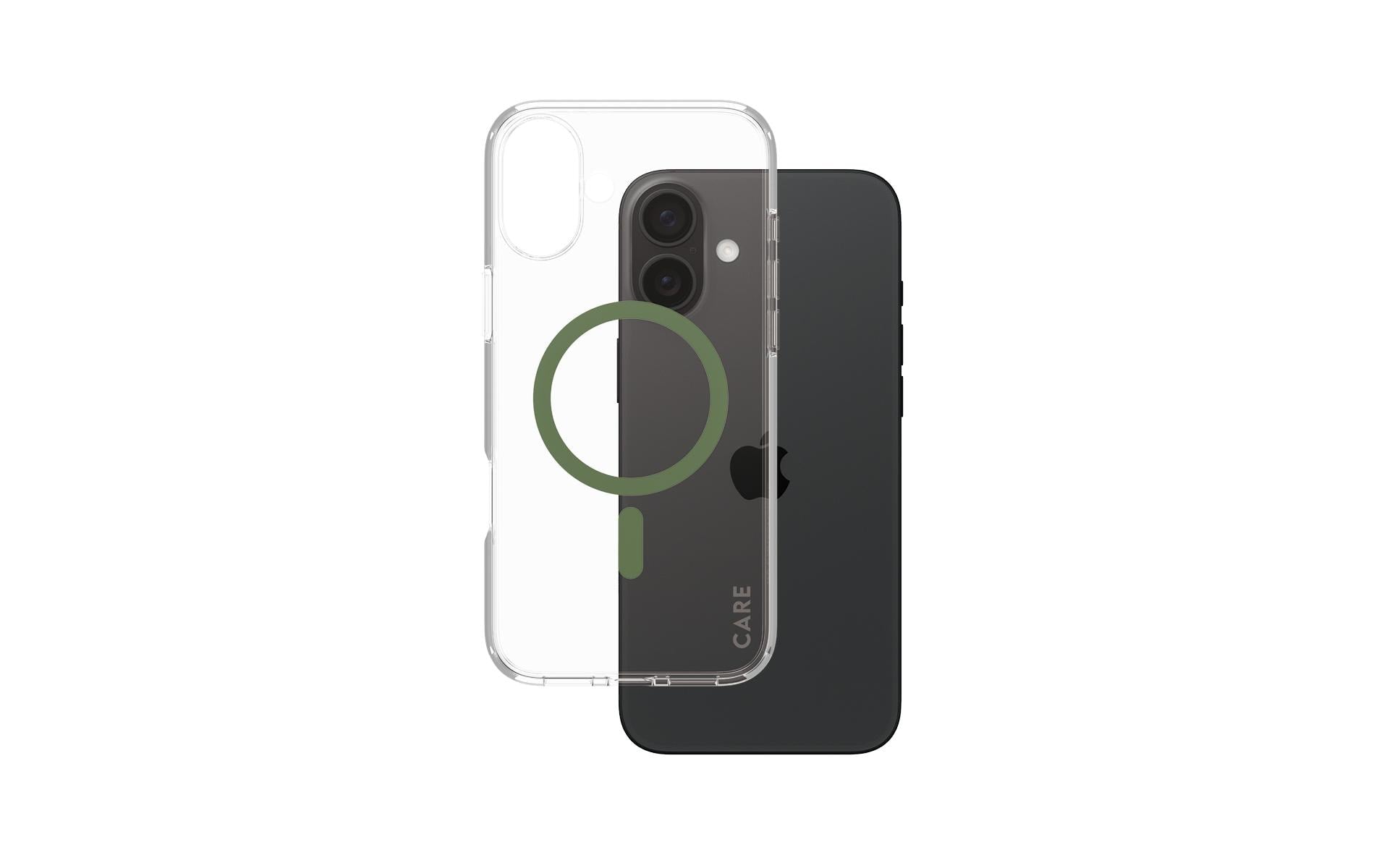 PanzerGlass Backcover Flagship – für Apple iPhone 16 Plus – transparent/grün – MagSafe-kompatibel