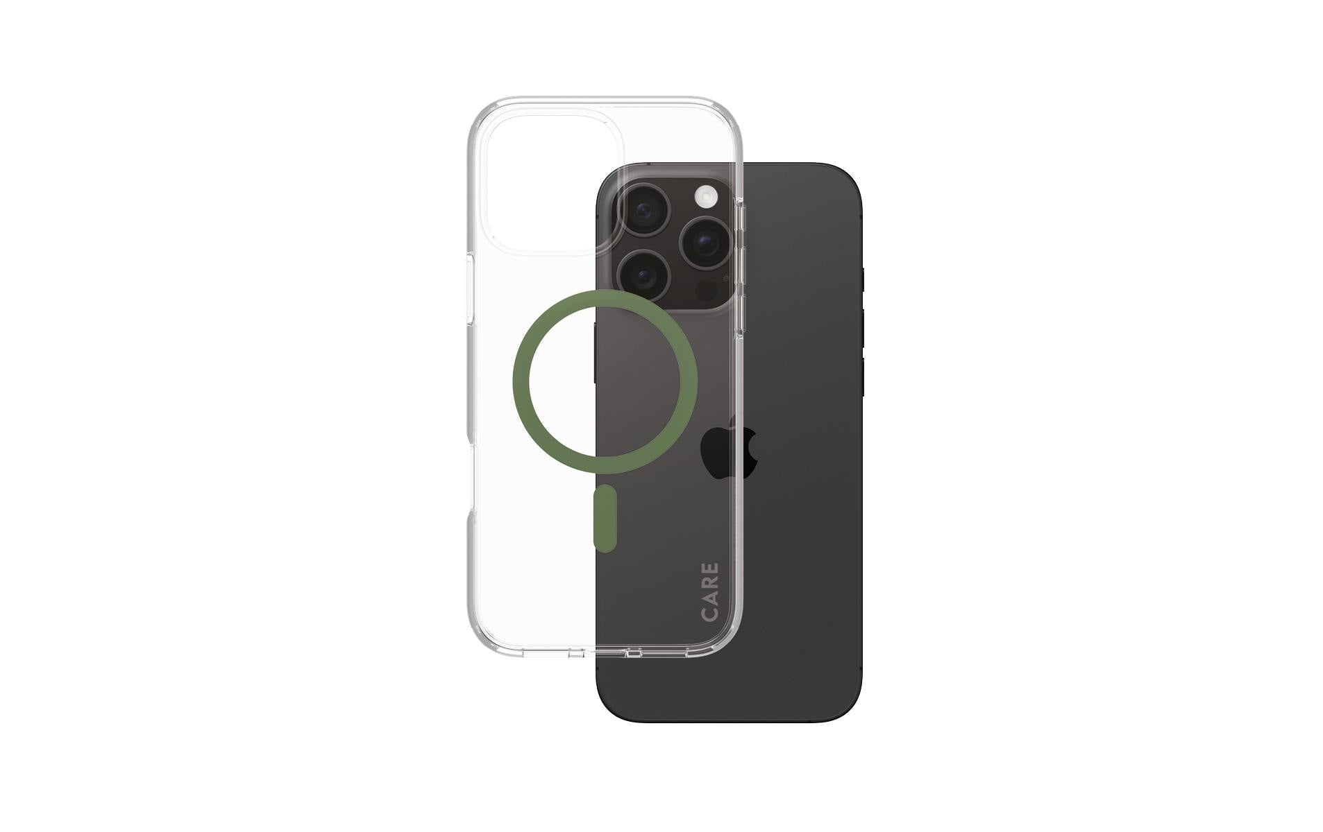 PanzerGlass Backcover CARE Flagship – für Apple iPhone 16 Pro Max – grün – MagSafe-kompatibel