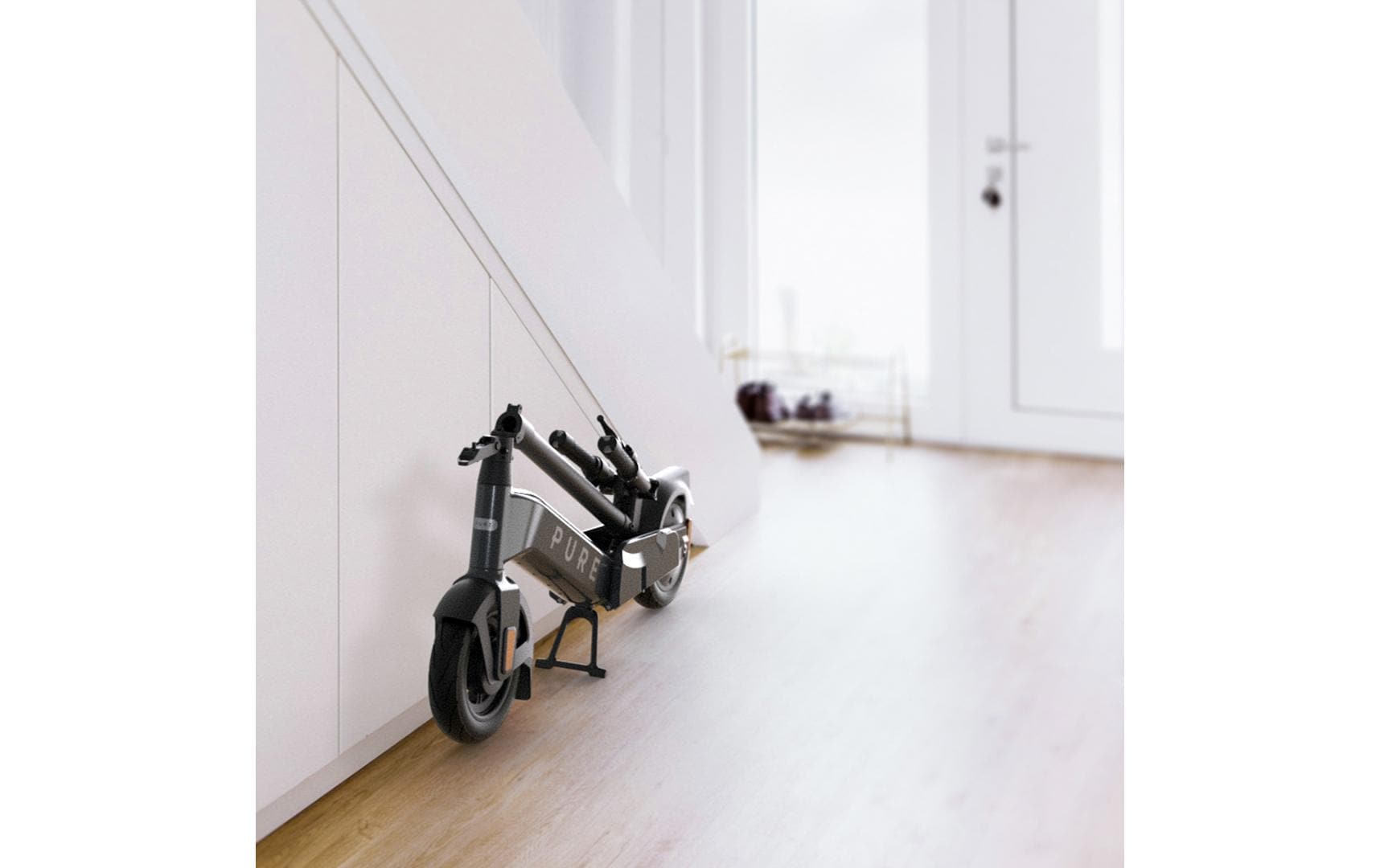 Pure electric Advance – E-Scooter – 500 W, 20 km/h, Reichweite bis 40 km, 345,6 Wh, schwarz matt