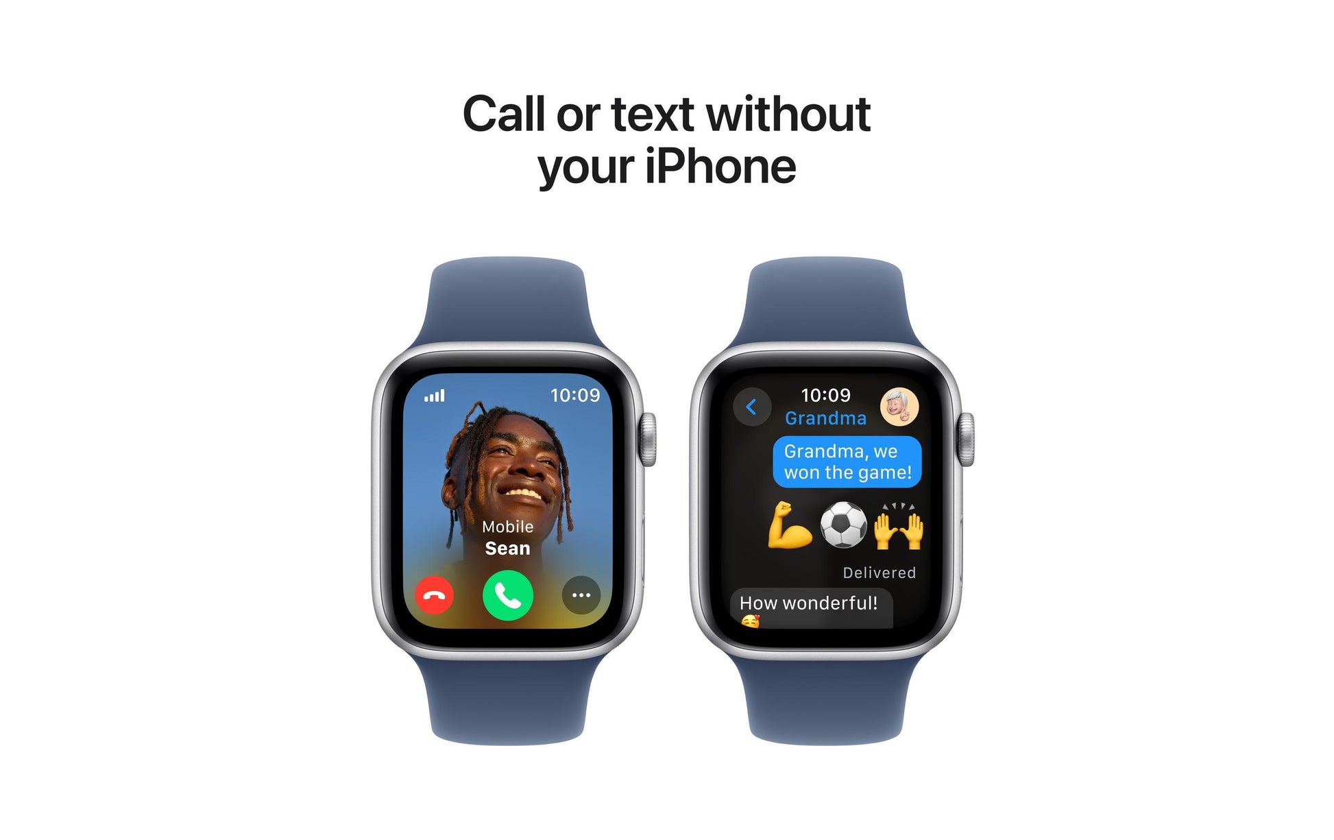 Apple Watch SE (2024) – Smartwatch – 44 mm, LTE, OLED, Ion-X Glas, 50 m, Blau, Bandgrösse S/M