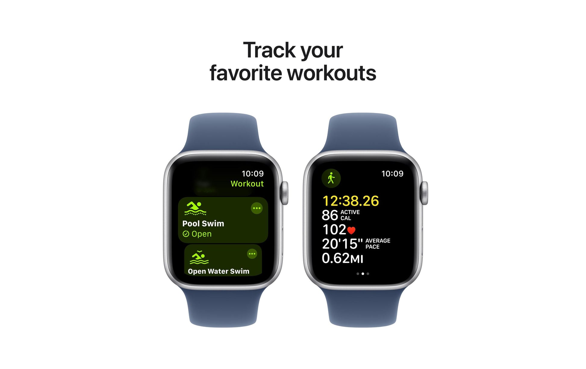 Apple Watch SE (2024) – Smartwatch – 44 mm, LTE, OLED, Ion-X Glas, 50 m, Blau, Bandgrösse S/M