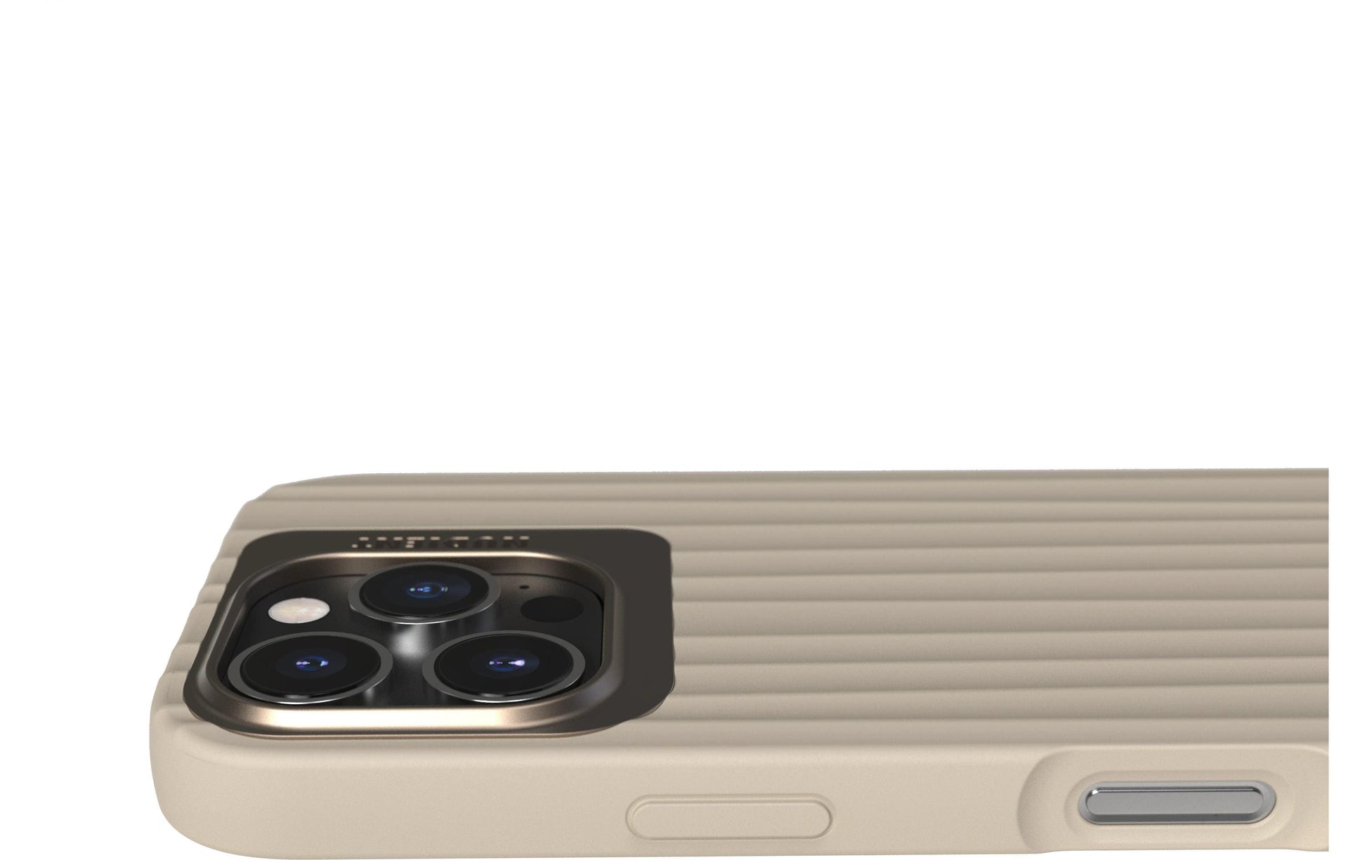 Nudient – Backcover Bold – für Apple iPhone 16 Pro – Leinenbeige – MagSafe-kompatibel