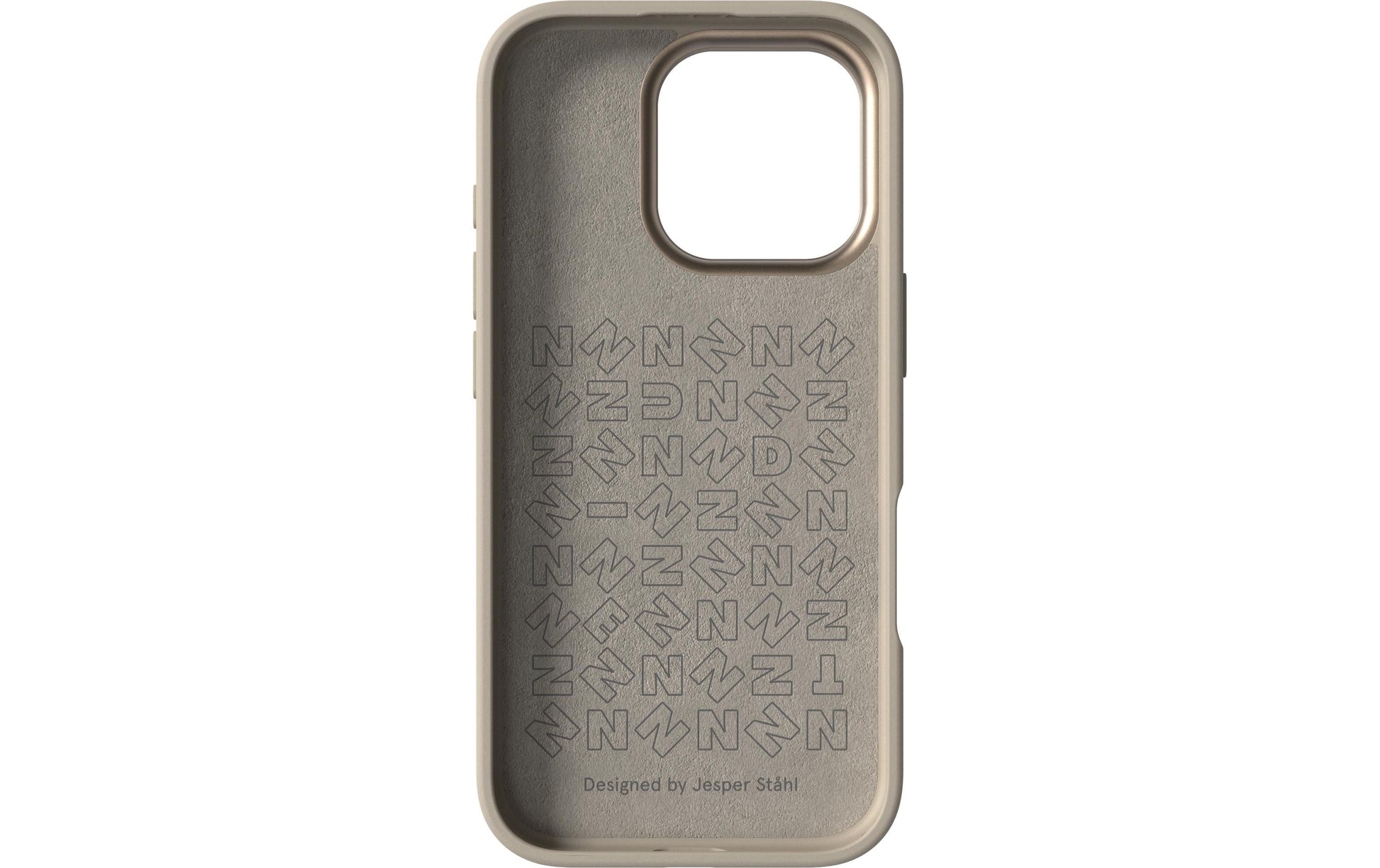 Nudient – Backcover Bold – für Apple iPhone 16 Pro – Leinenbeige – MagSafe-kompatibel