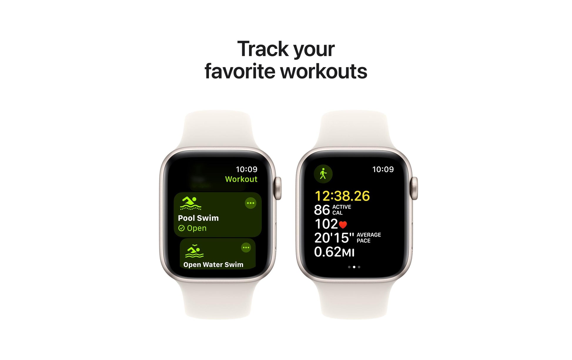 Apple Watch SE (2024) – Smartwatch – 44 mm, LTE, AMOLED, Ion-X Glas, 50 m, Starlight, Bandgrösse M/L