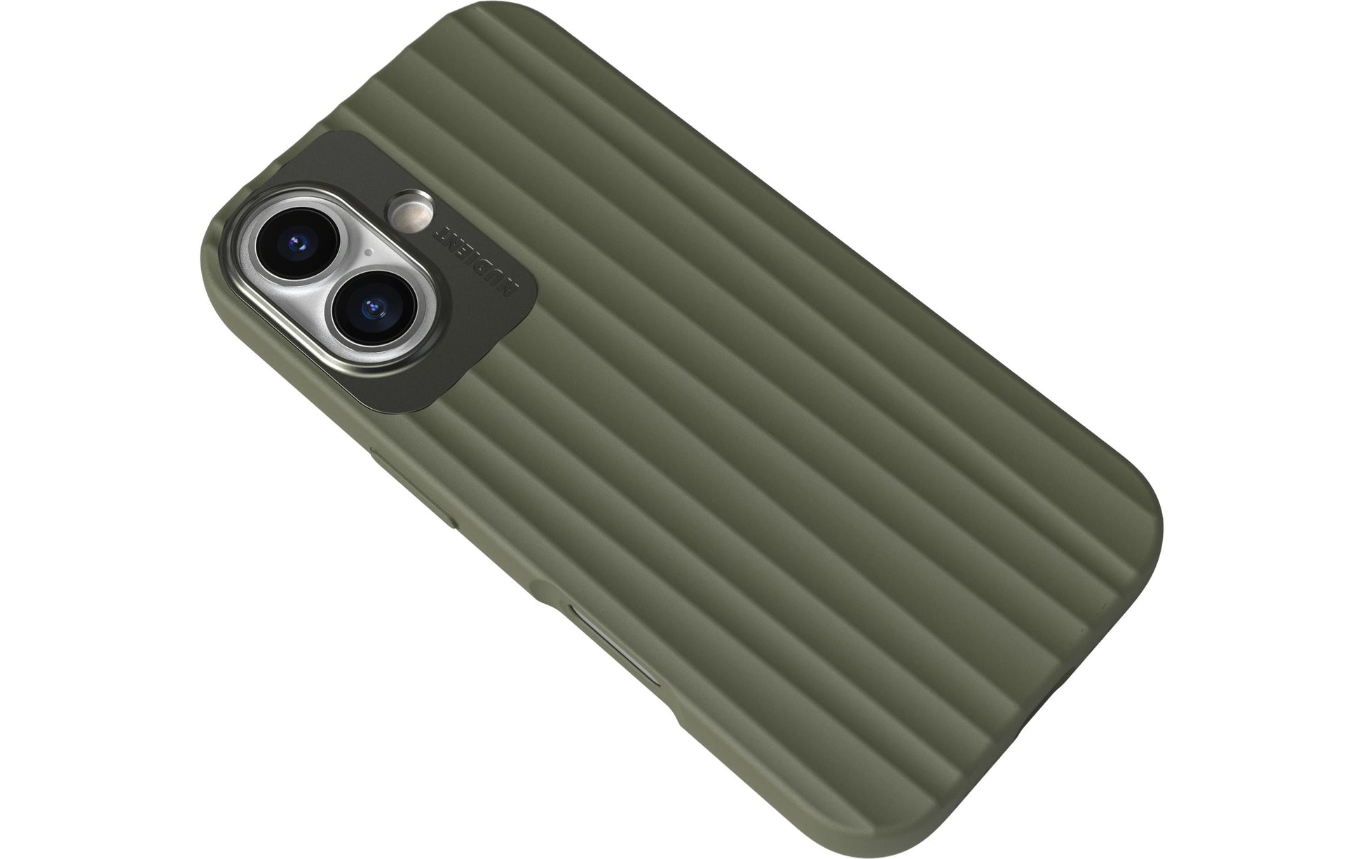 Nudient – Backcover Bold – für Apple iPhone 16 – oliv – Kunststoff – MagSafe-kompatibel