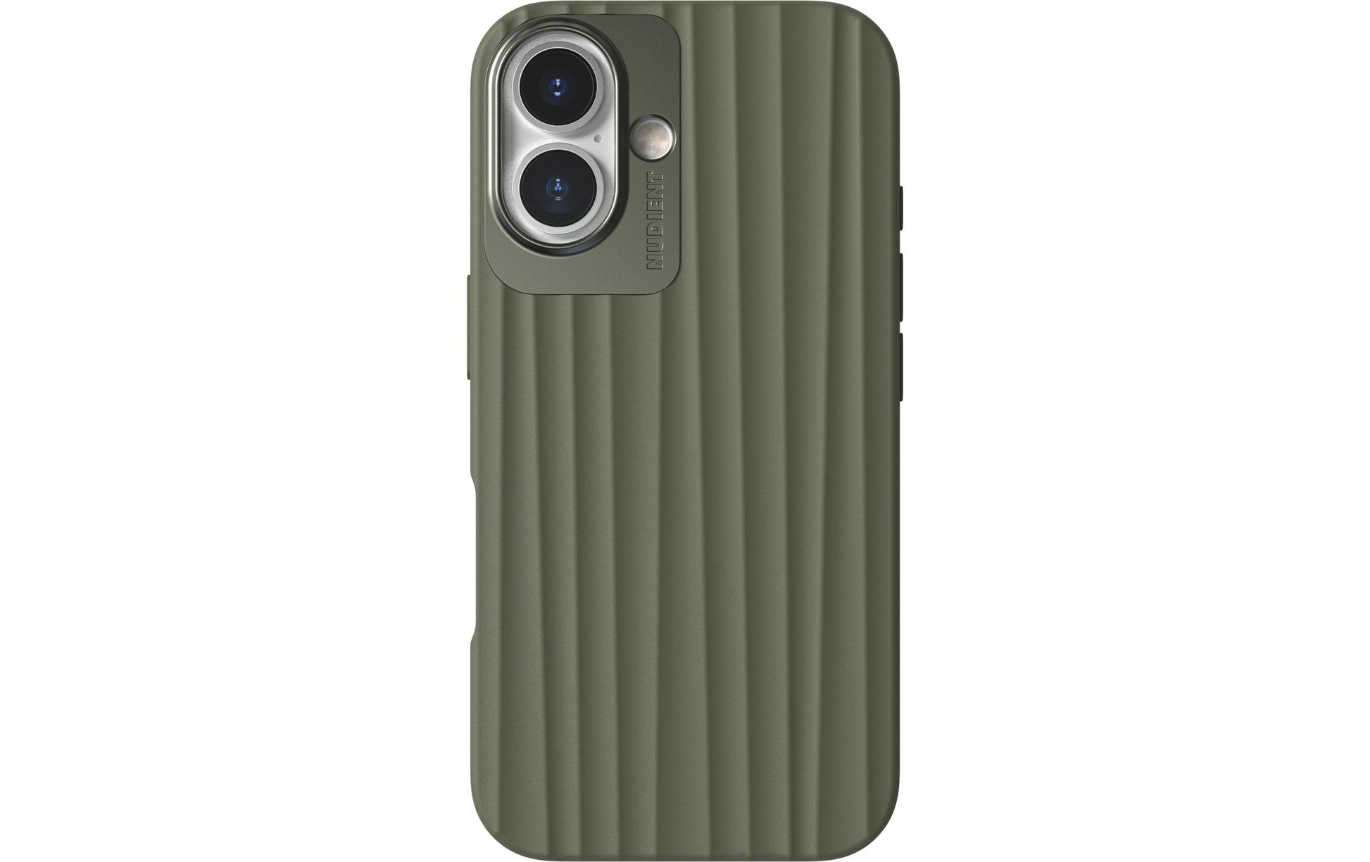 Nudient – Backcover Bold – für Apple iPhone 16 – oliv – Kunststoff – MagSafe-kompatibel