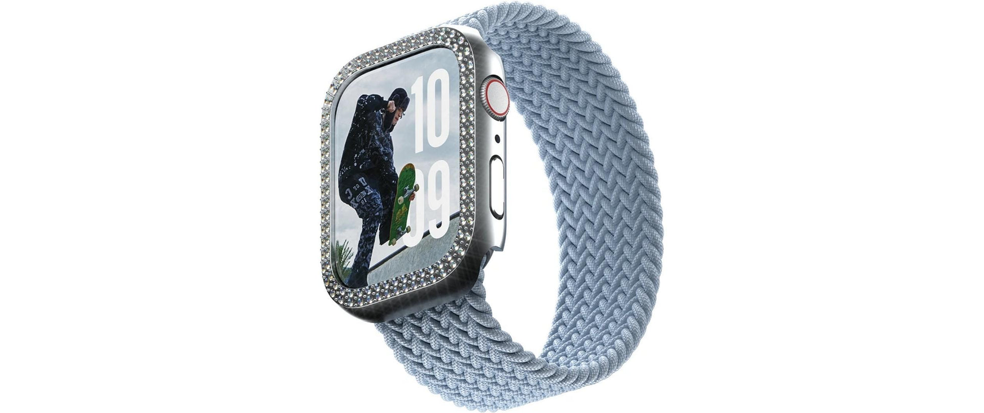 PanzerGlass SAFE. Bling Bumper – Displayschutz – für Apple Watch Series 10 46 mm, Silber, 1 Stück