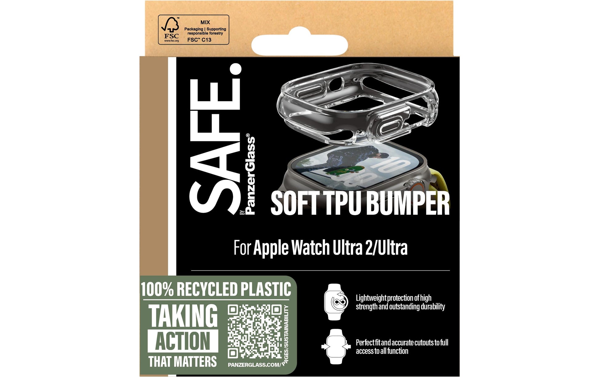 PanzerGlass 49 mm – Transparent, für Apple Watch Ultra 2