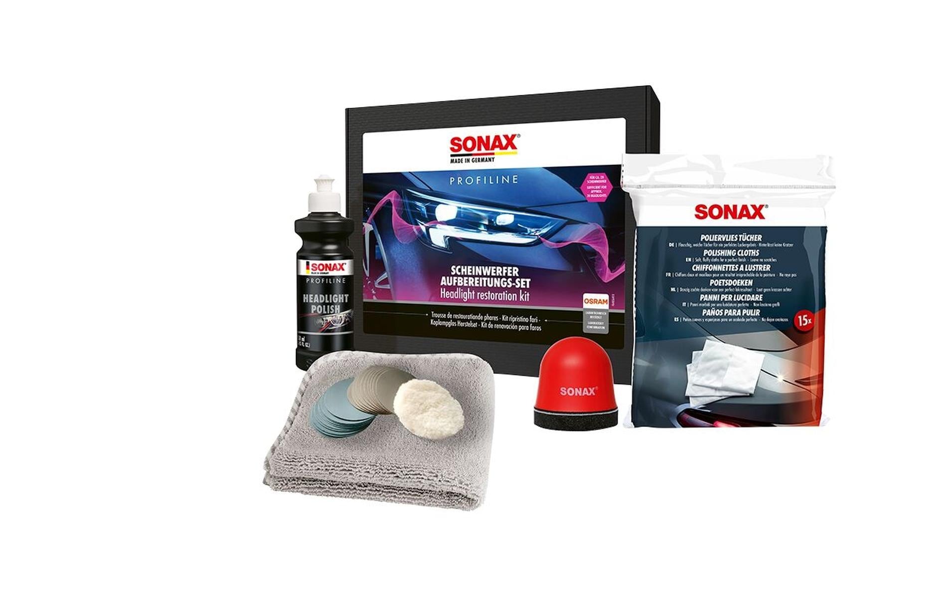 Sonax Profiline Scheinwerfer-Aufbereitungs-Set – für Kunststoff