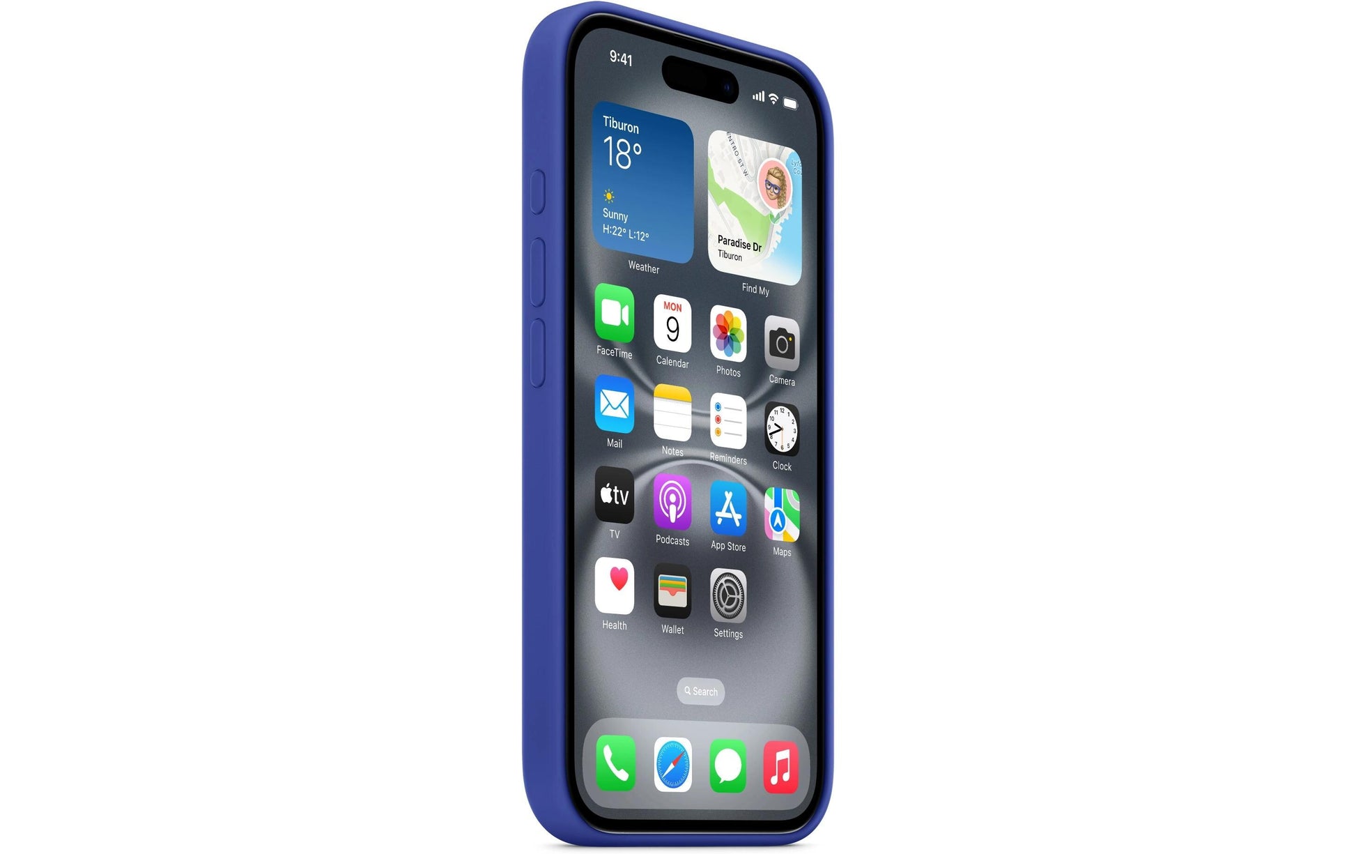 Apple Backcover – für Apple iPhone 16 – blau – Silikon – MagSafe-kompatibel