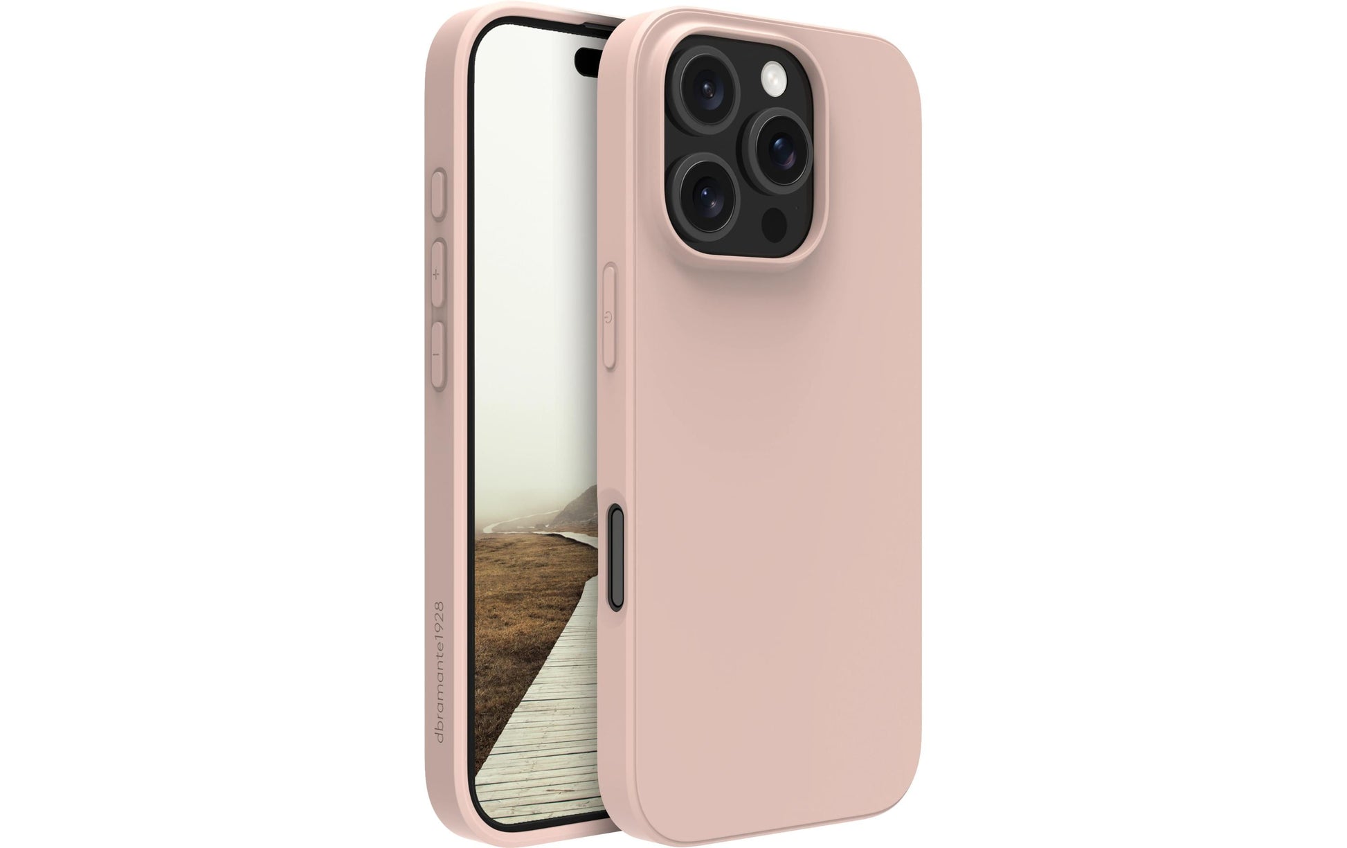 dbramante1928 Greenland – Backcover – für Apple iPhone 16 Pro Max, Recycelbarer Kunststoff, Pink Sand