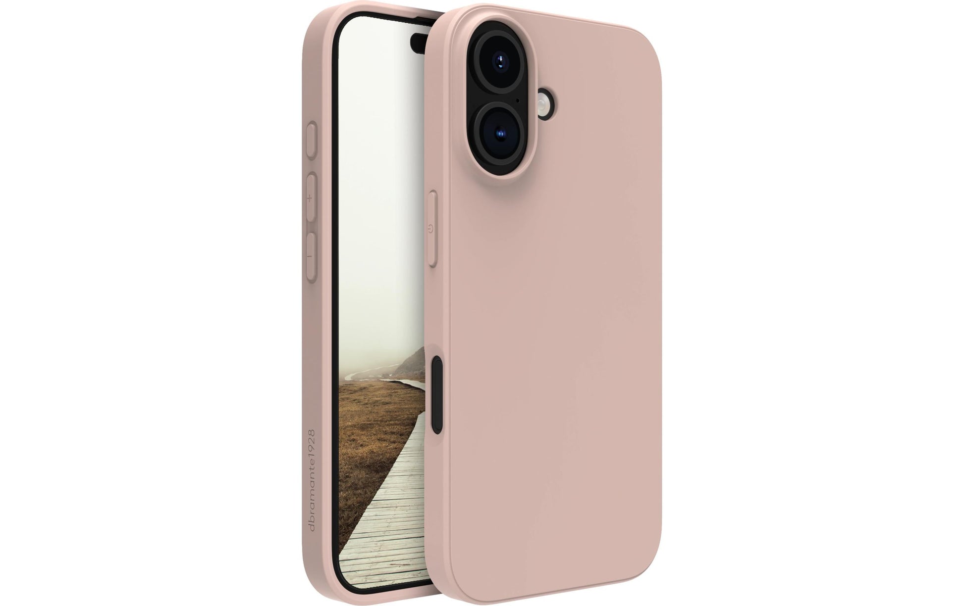 dbramante1928 Greenland – Backcover – für Apple iPhone 16 Plus, Recycling-Kunststoff, Pink Sand