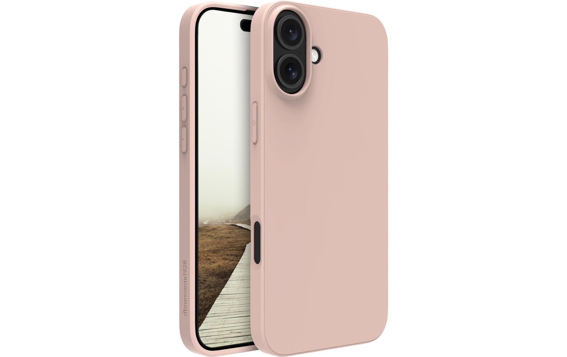 dbramante1928 Greenland Backcover – für Apple iPhone 16, Recycling-Kunststoff, Pink Sand