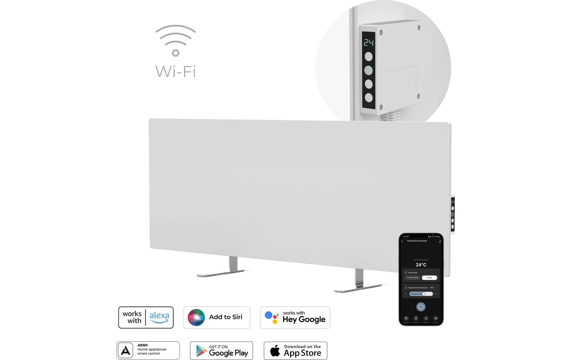 AENO Infrarot-Heizer GH4S – 700 W, bis 30m², WLAN, App-Steuerung