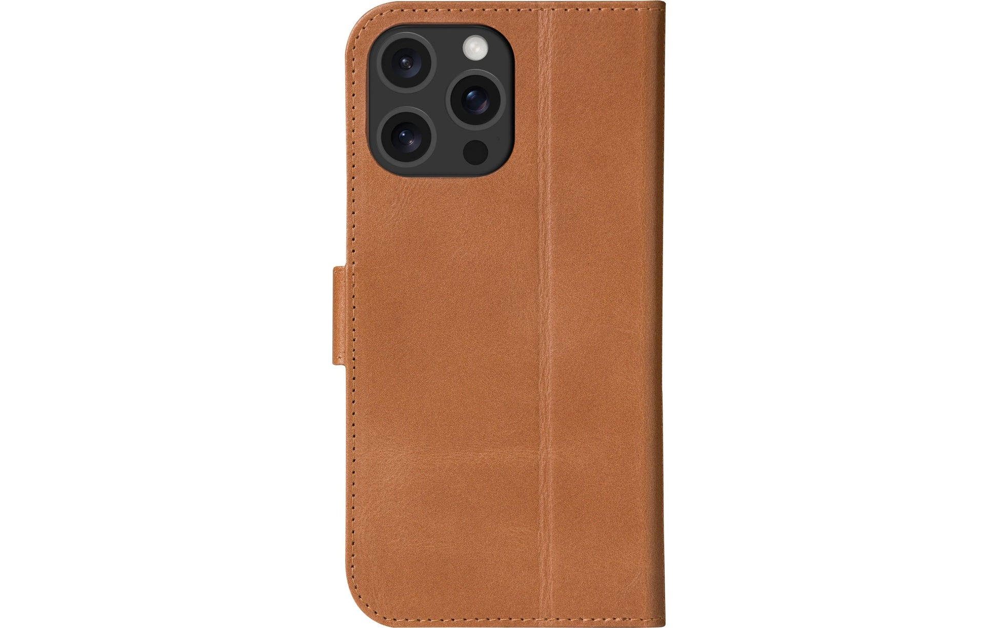 dbramante1928 Copenhagen – Folio – für Apple iPhone 16 Pro Max, mit Ständer, 3 Kartenfächer, Leder, Braun