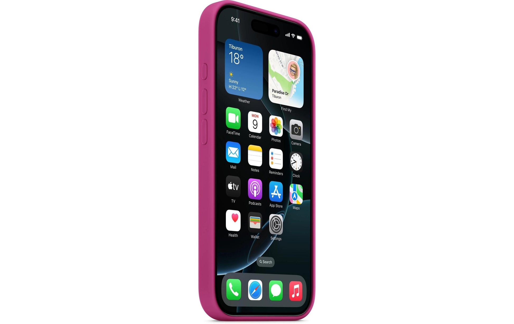 Apple Backcover – für Apple iPhone 16 Pro – rosa – Silikon – MagSafe-kompatibel