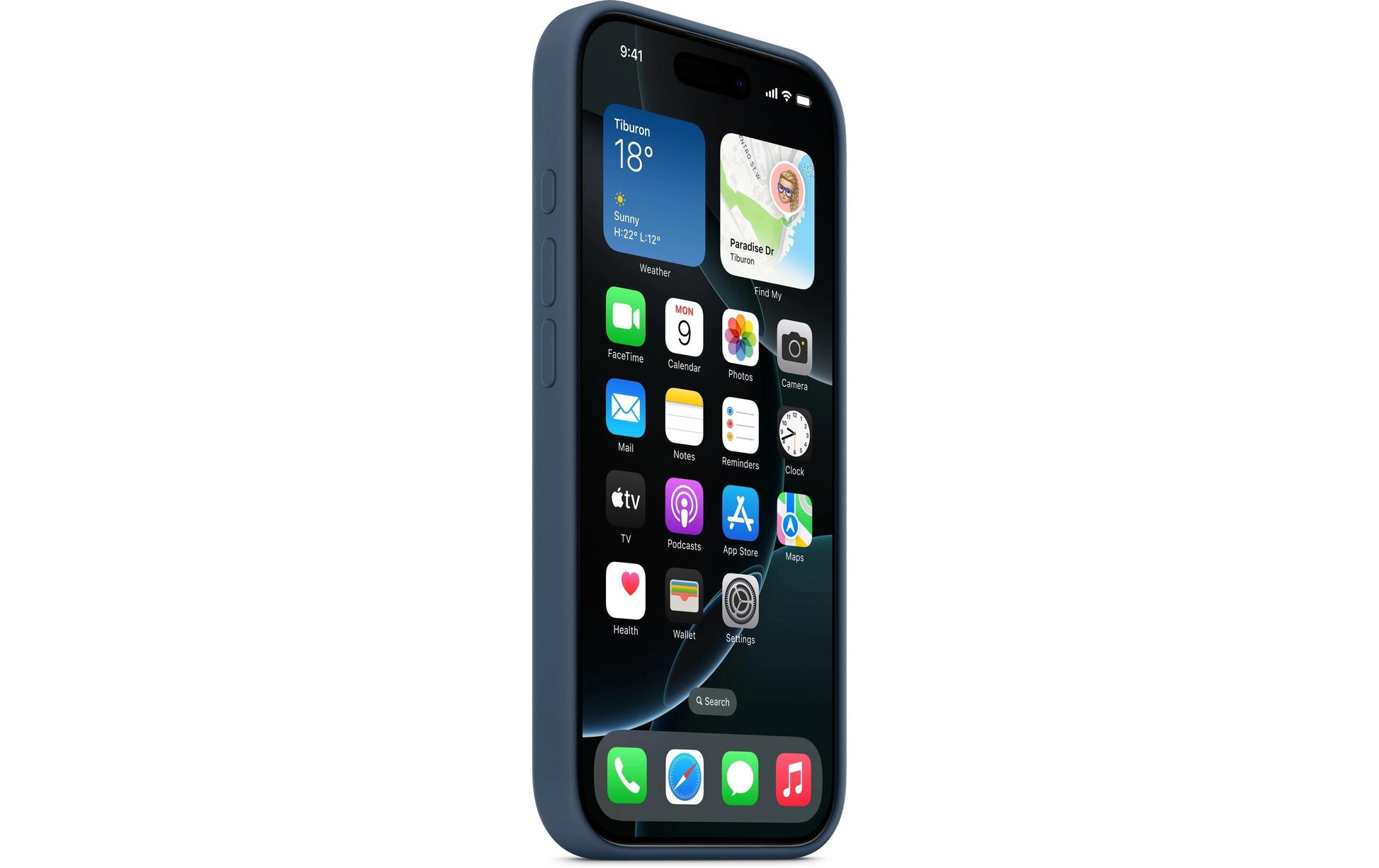 Apple Backcover – für Apple iPhone 16 Pro – dunkelblau – Silikon – MagSafe-kompatibel