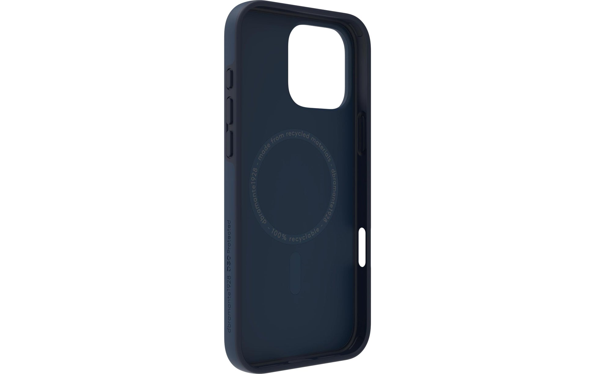 dbramante1928 Iceland Ultra D3O Backcover – für Apple iPhone 16 Pro Max, MagSafe, Recycling-Kunststoff, Blau