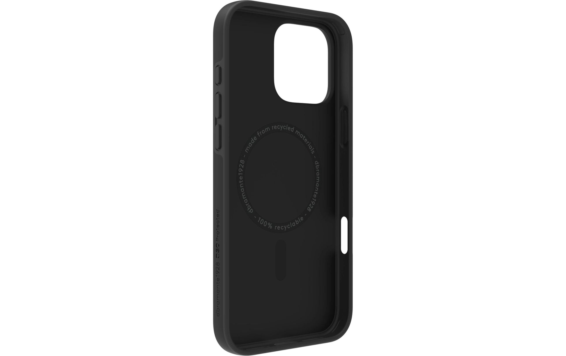 dbramante1928 Iceland Ultra D3O Backcover – für Apple iPhone 16 Pro Max, Recycling-Kunststoff, Schwarz