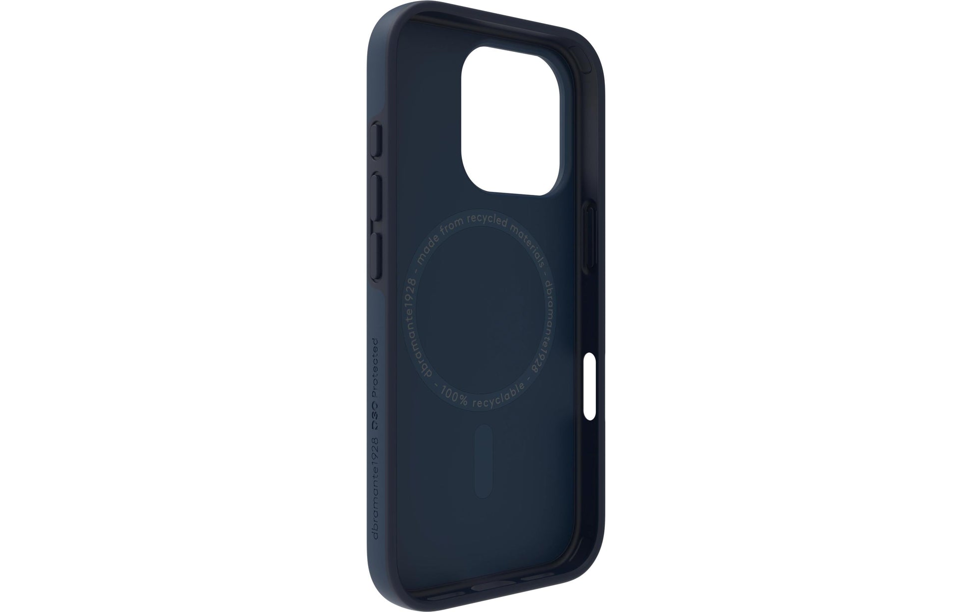 dbramante1928 Iceland Ultra D3O – Backcover – für Apple iPhone 16 Pro, MagSafe, Recycling-Kunststoff, Blau