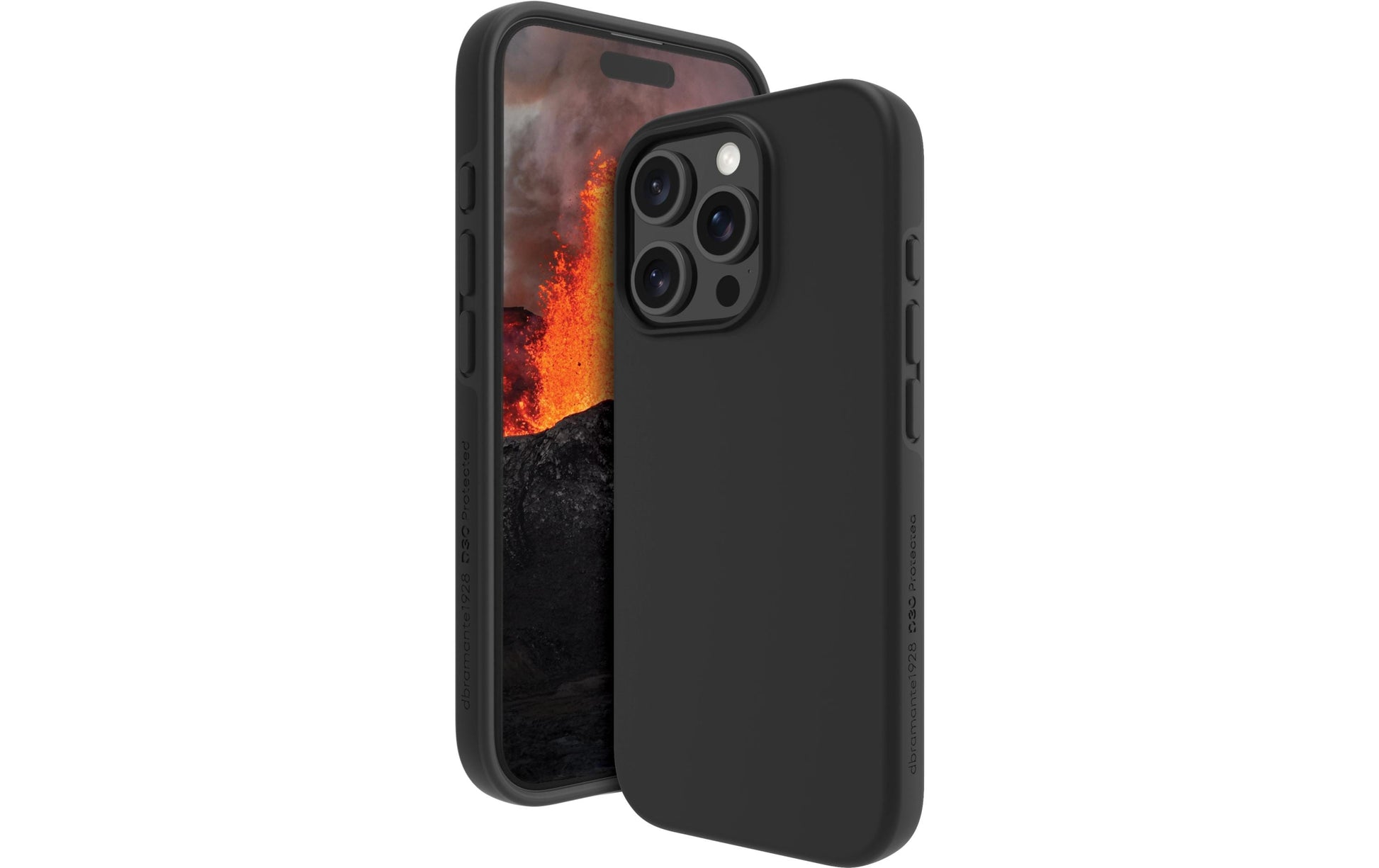 dbramante1928 Iceland Ultra D3O Backcover – für Apple iPhone 16 Pro, Schwarz, bis 4 m sturzsicher