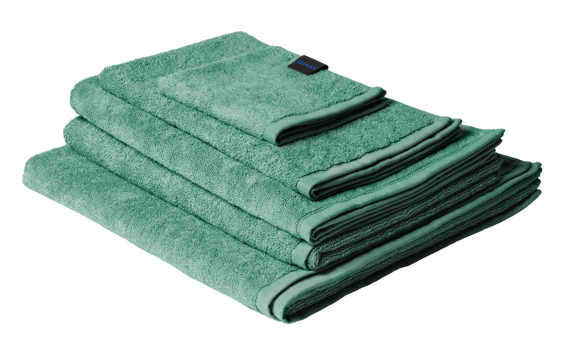 Mimo Waschlappen Sea – 30×30 cm, 65% Baumwolle/35% recycelter Polyester, 500 g/m², Grün