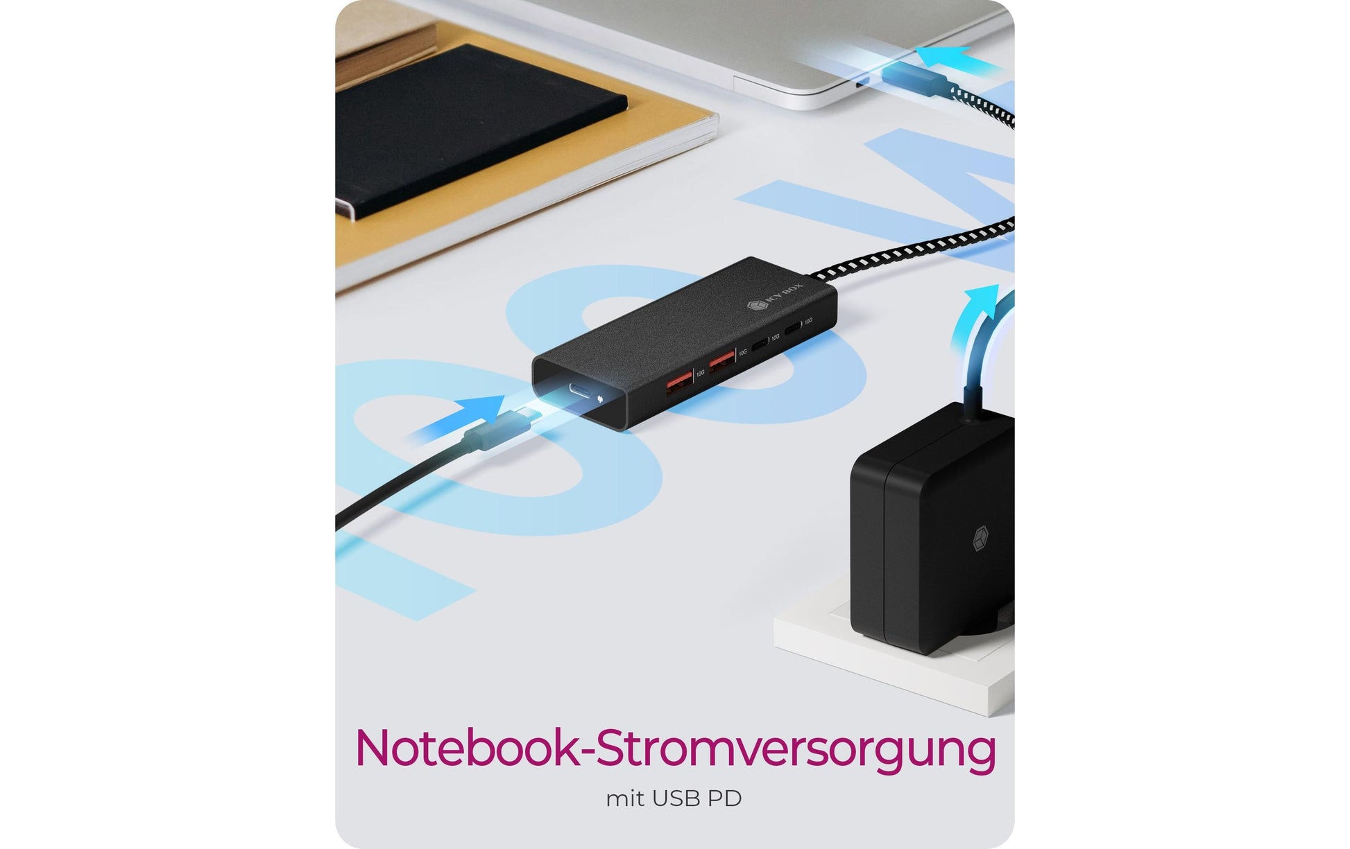 ICY BOX IB-HUB1436-CPD USB-Hub – USB-C, 2× USB-A, 2× USB-C, 100 W PD, für Windows/Mac