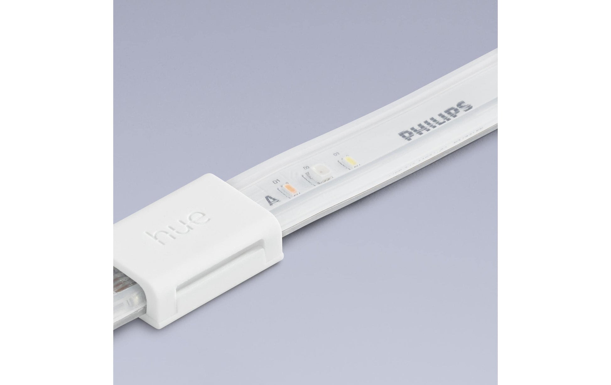 Philips by Signify Philips Hue LED-Strip Lightstrip Solo – 5 m, 1700 lm, 20 W, RGB, dimmbar, BT/Zigbee, weiss, mit Netzteil