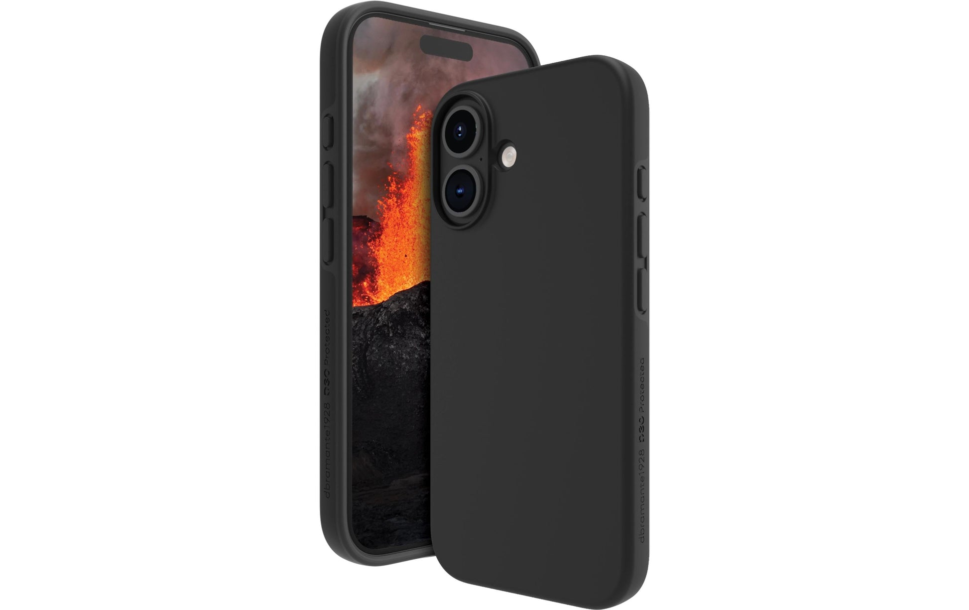 dbramante1928 Backcover – für Apple iPhone 16 Plus, MagSafe, D3O, Schwarz, bis 4 m sturzsicher