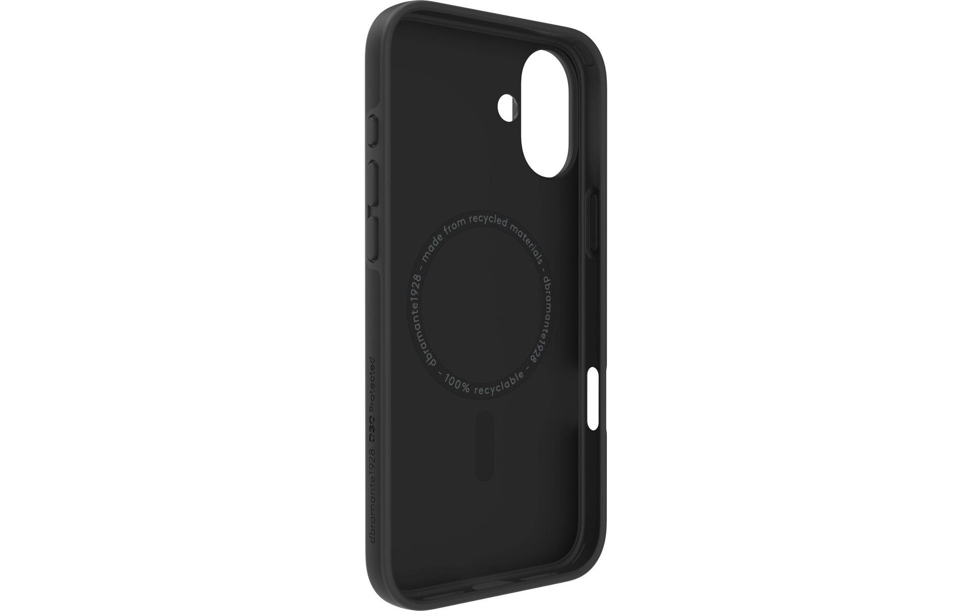 dbramante1928 Backcover – für Apple iPhone 16 Plus, MagSafe, D3O, Schwarz, bis 4 m sturzsicher