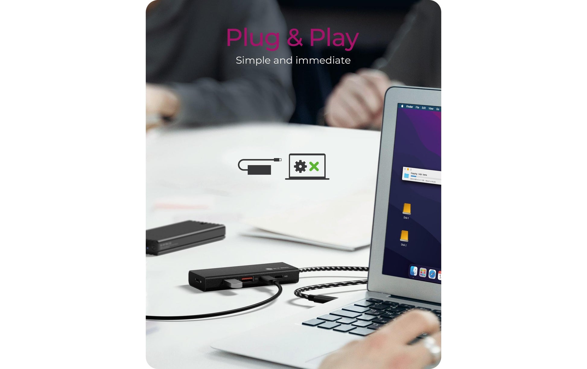 ICY BOX IB-HUB1436-CPD USB-Hub – USB-C, 2× USB-A, 2× USB-C, 100 W PD, für Windows/Mac