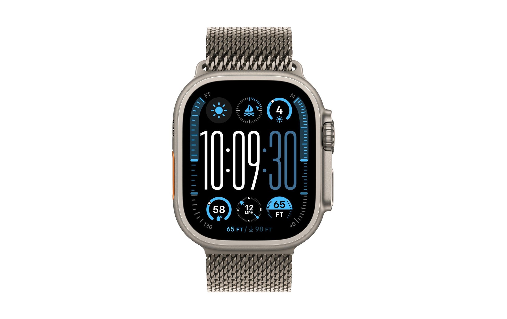 Apple Milanese Loop – Armband – für Apple Watch 49 mm, Titan, Grösse L