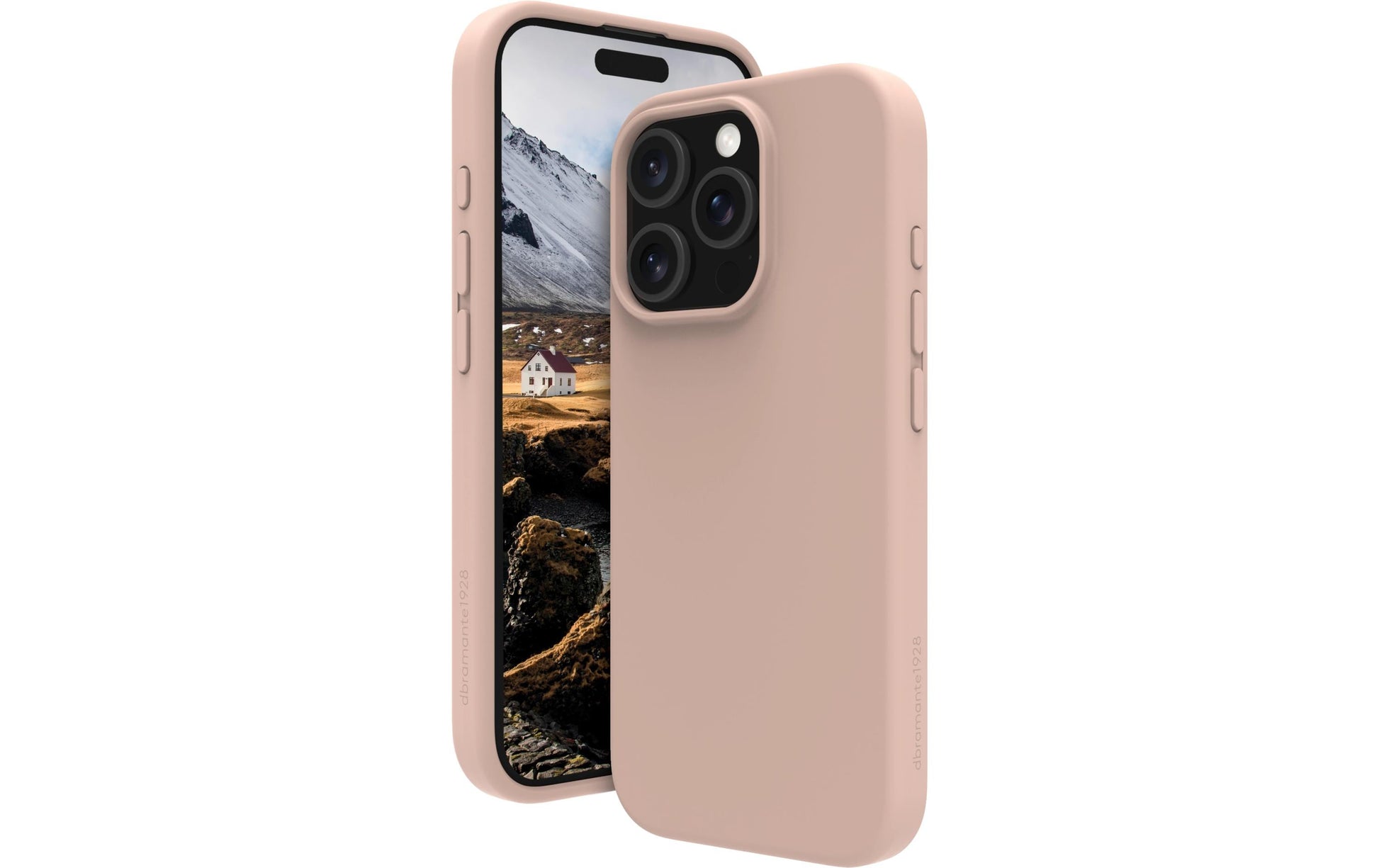 dbramante1928 Monaco Backcover – für Apple iPhone 16 Pro, MagSafe, Kunststoff+Silikon, Pink Sand