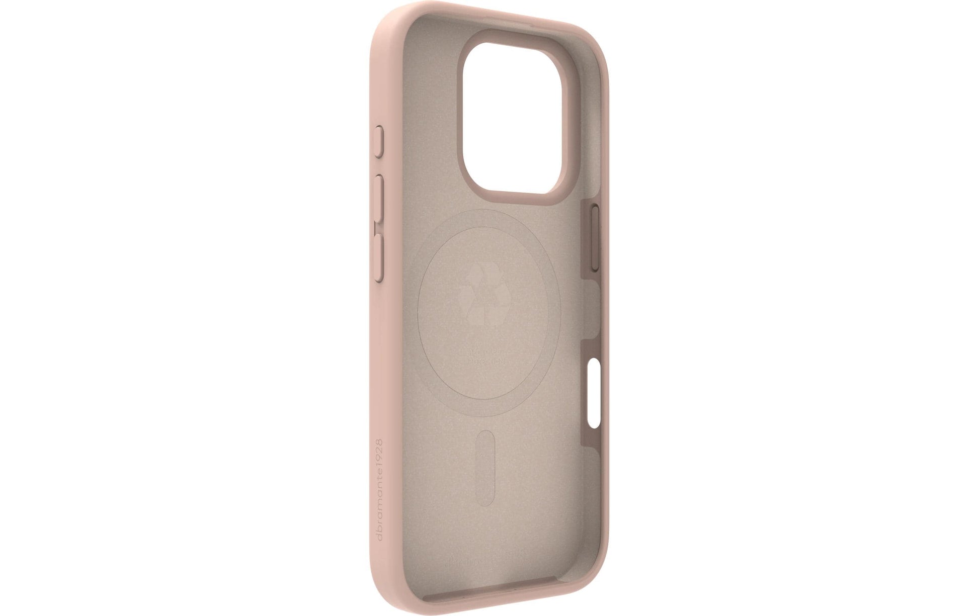 dbramante1928 Monaco Backcover – für Apple iPhone 16 Pro, MagSafe, Kunststoff+Silikon, Pink Sand