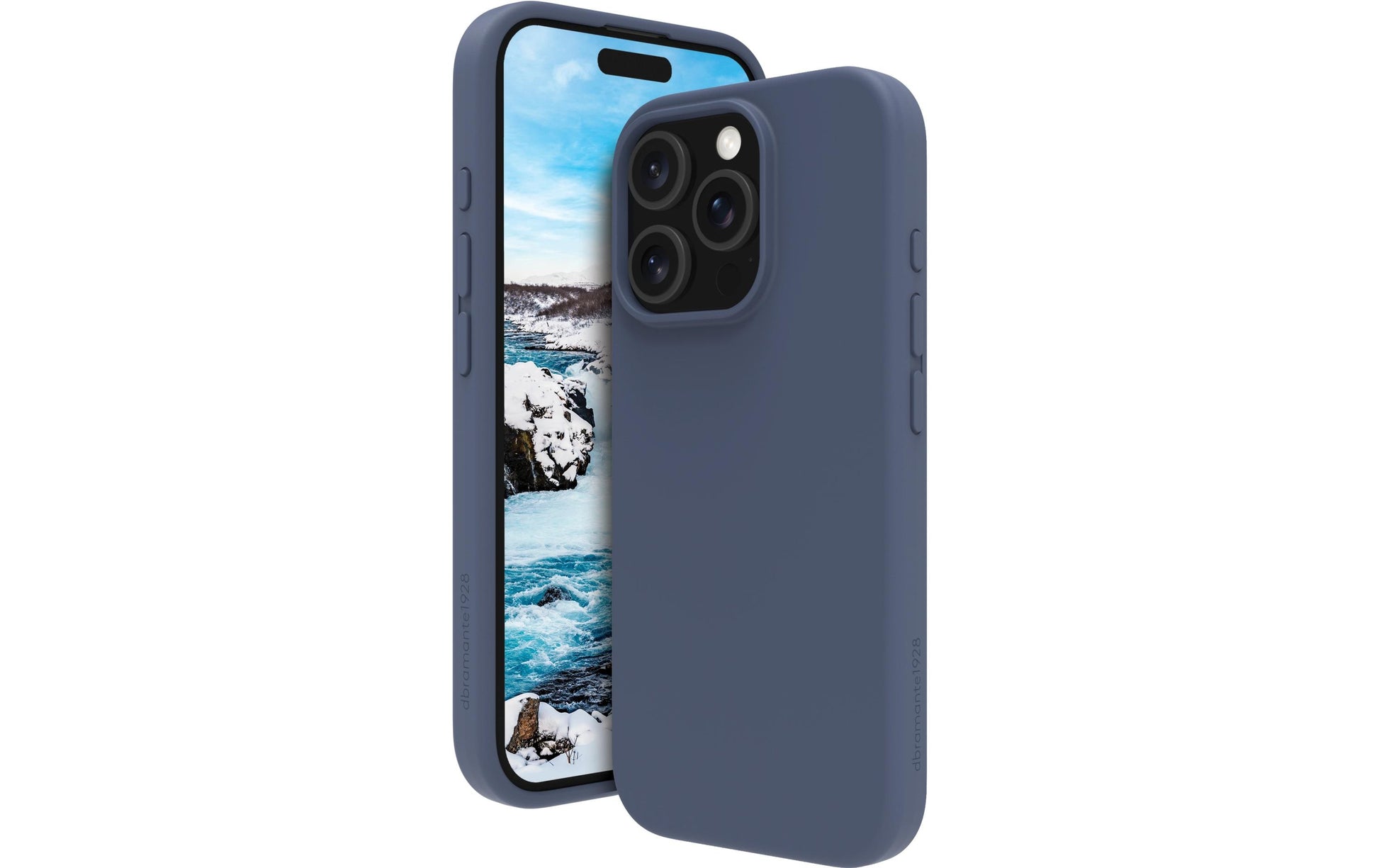 dbramante1928 Monaco Backcover – für Apple iPhone 16 Pro, MagSafe, Recycling-Kunststoff+Silikon, Pacific Blue