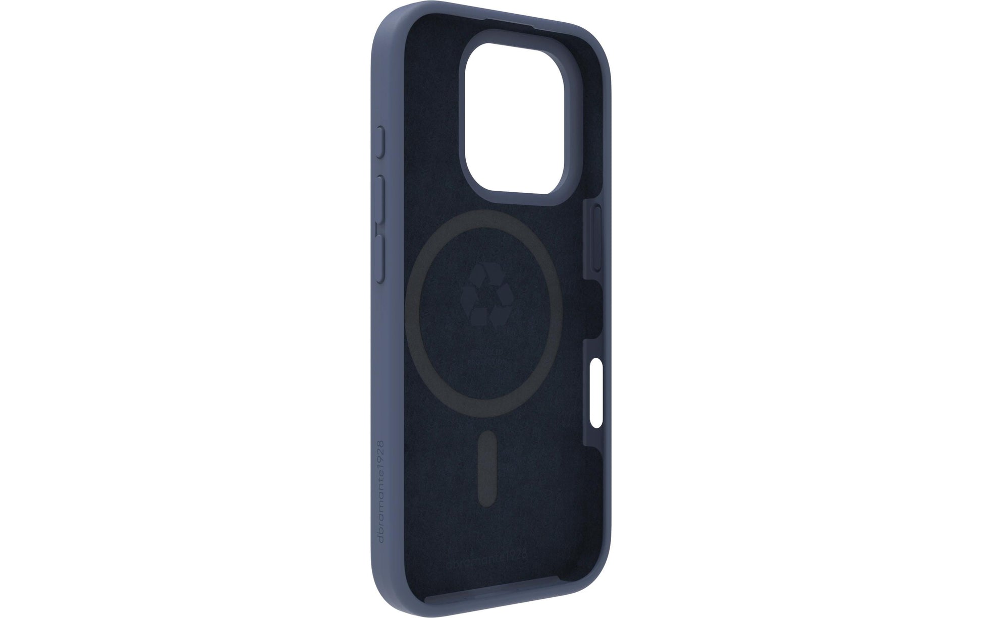 dbramante1928 Monaco Backcover – für Apple iPhone 16 Pro, MagSafe, Recycling-Kunststoff+Silikon, Pacific Blue