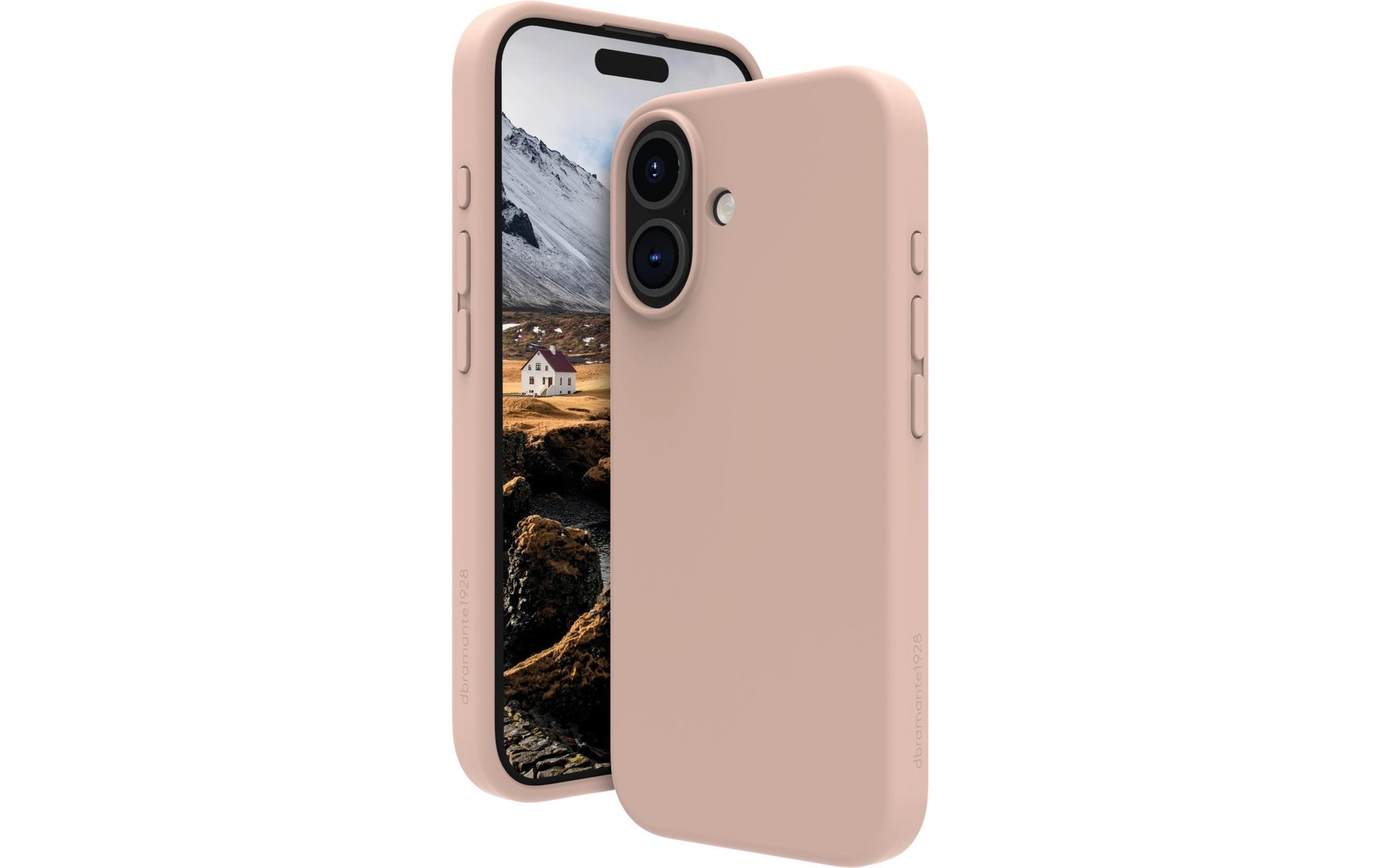 dbramante1928 Monaco Backcover – für Apple iPhone 16, MagSafe, Recycling-Kunststoff, Pink Sand