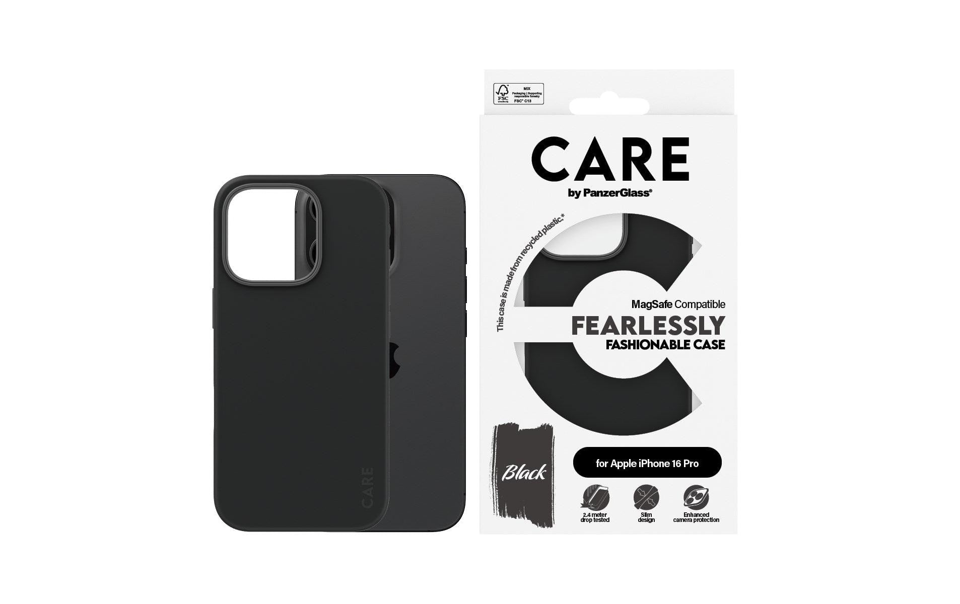 PanzerGlass Backcover – für Apple iPhone 16 Pro – schwarz – MagSafe-kompatibel
