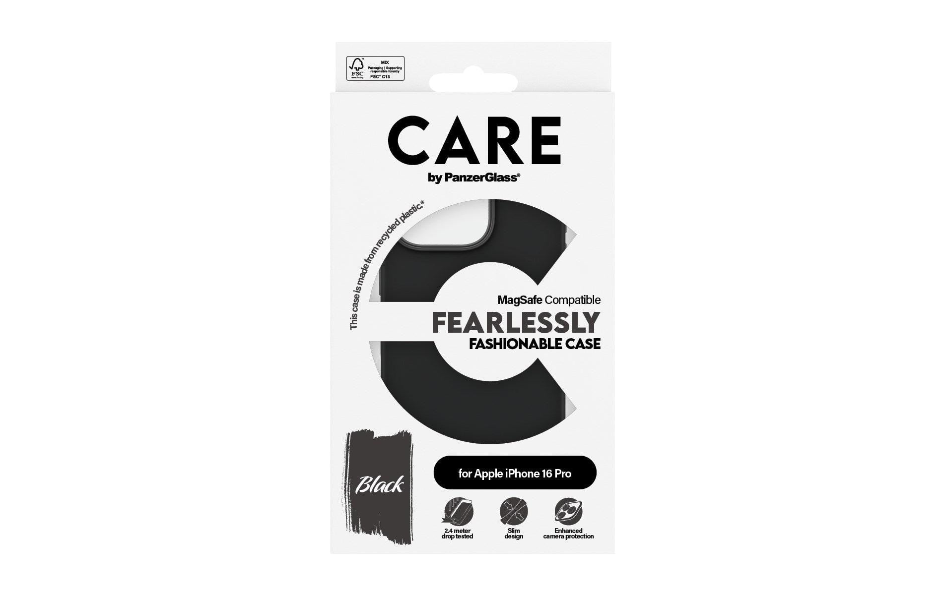 PanzerGlass Backcover – für Apple iPhone 16 Pro – schwarz – MagSafe-kompatibel